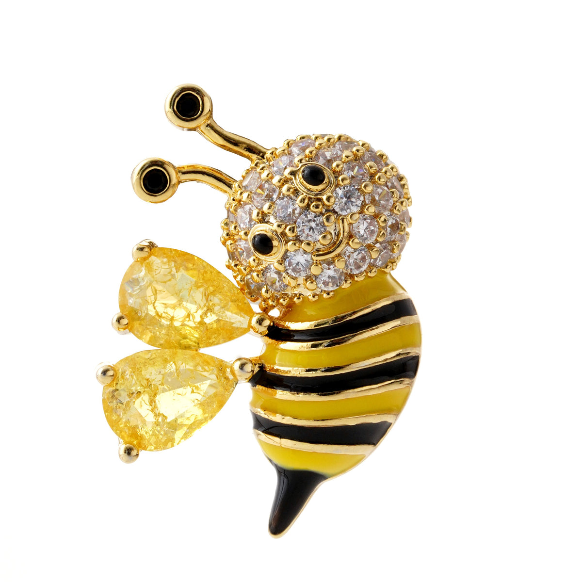 Luxurious Crystal-Studded Bee Earring