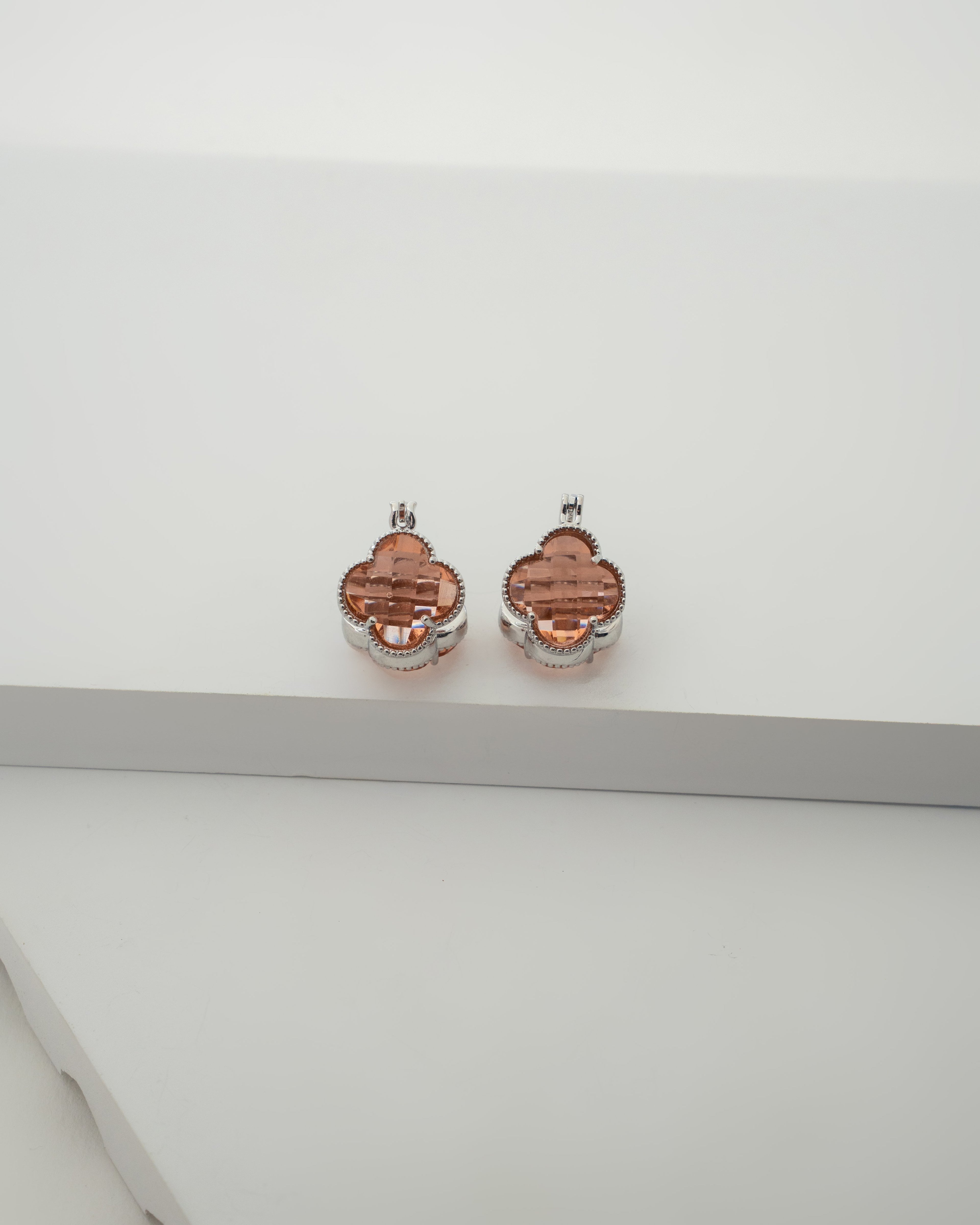 Elegant Rose Gold Crystal Stud Earrings