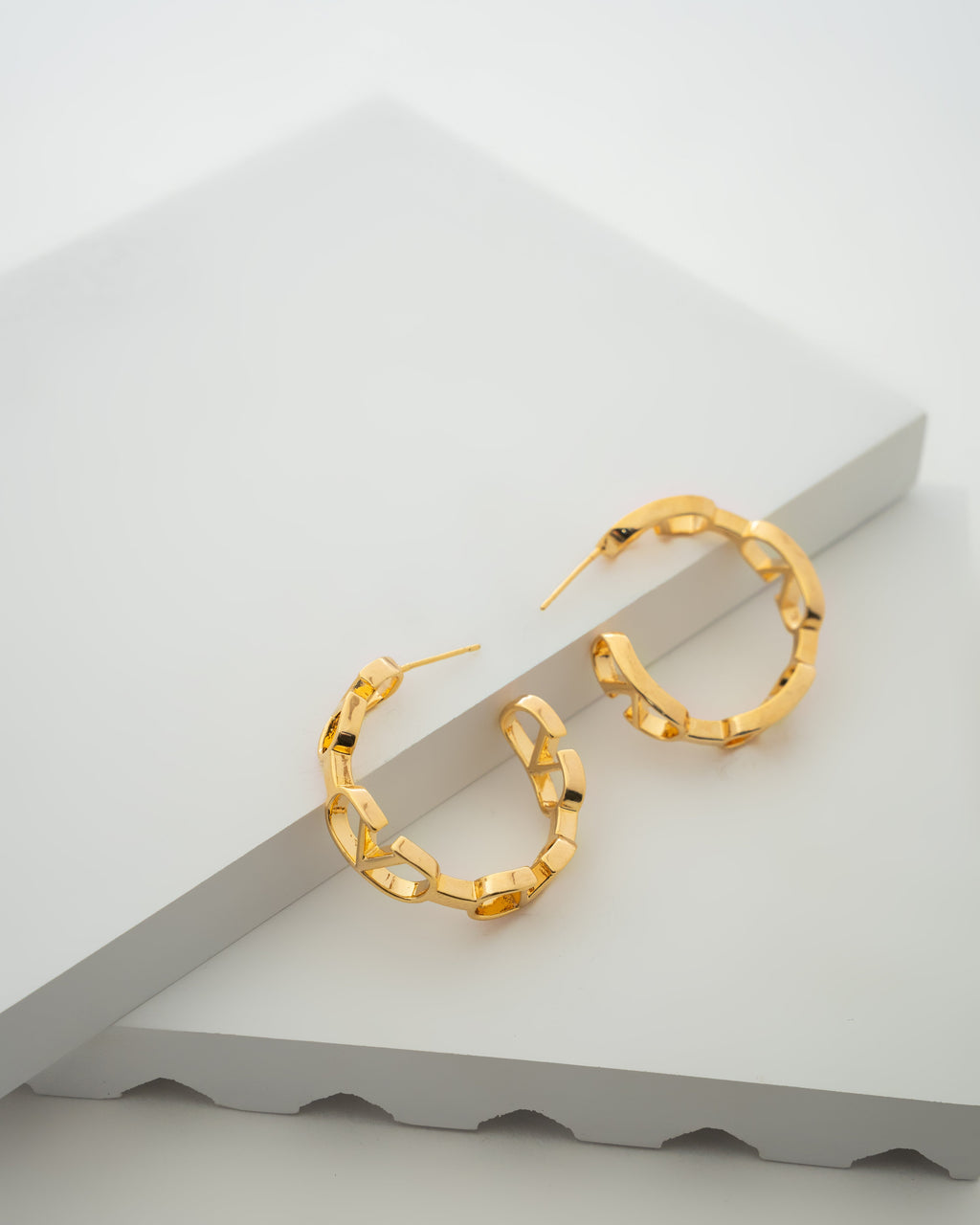 Elegant Gold-Plated Geometric Cufflinks