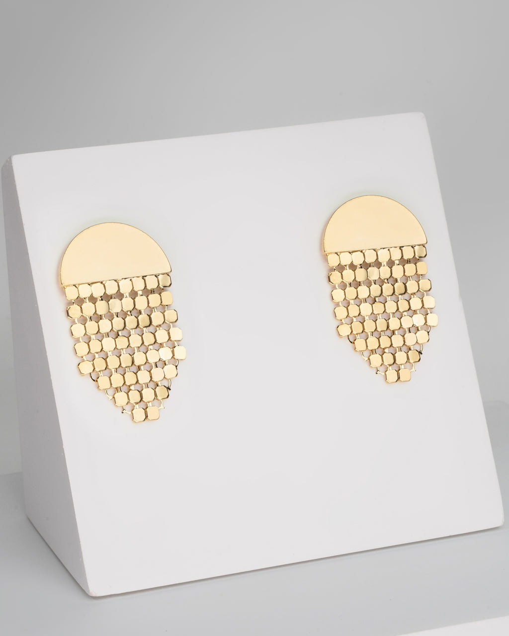 Elegant Gold Plated Cascading Chain Earrings