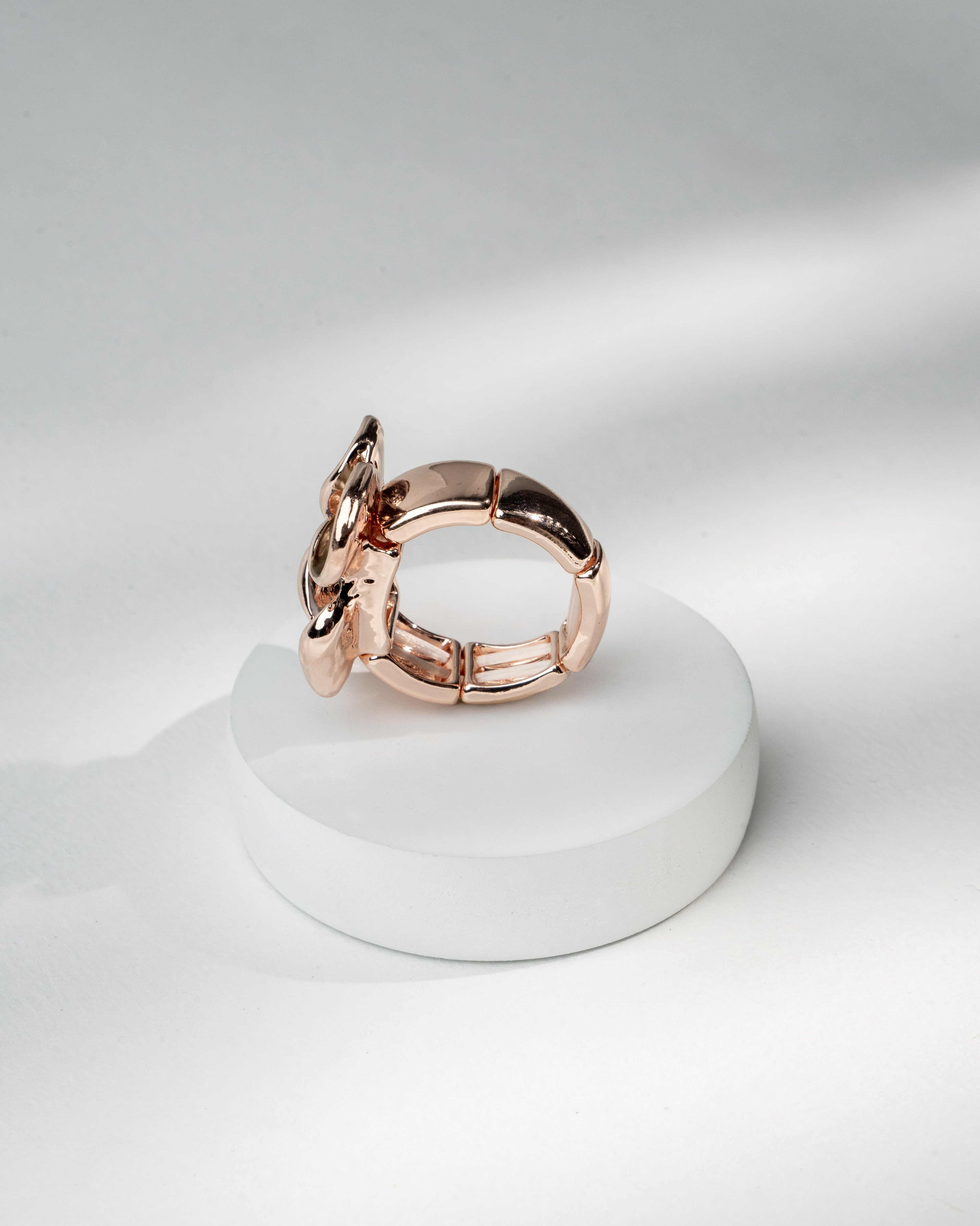 Multicolor Enamel Petal Statement Ring