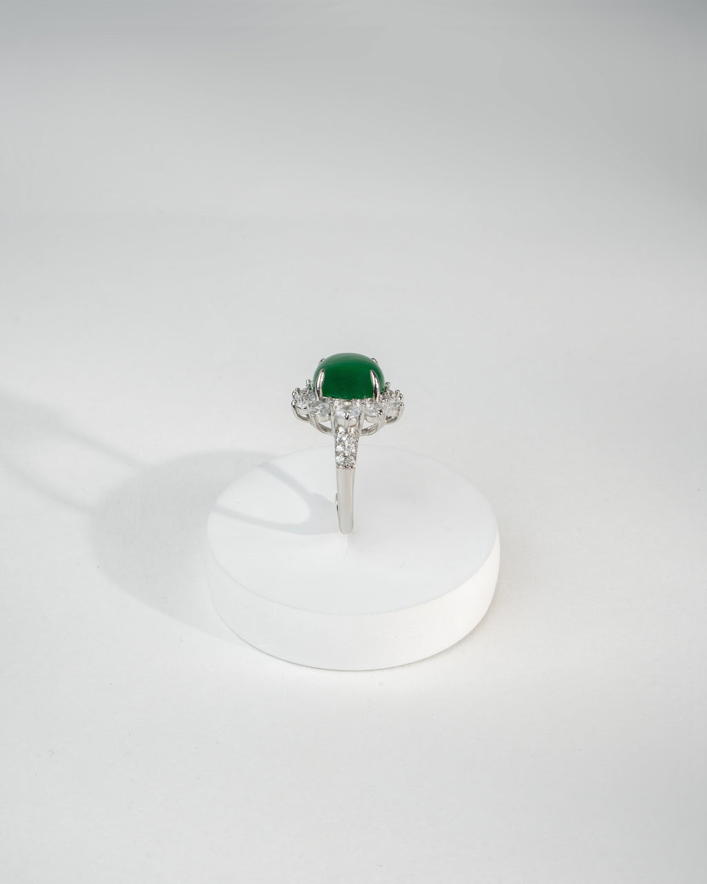 Emerald Radiance Sterling Silver Ring
