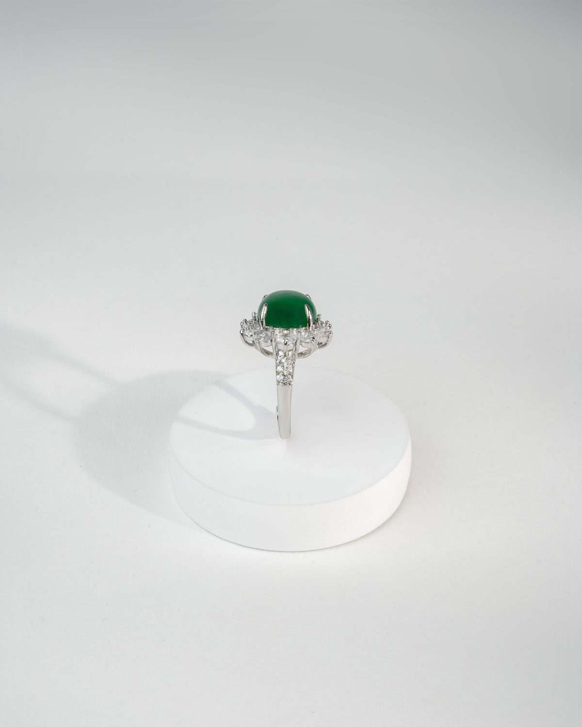 Emerald Radiance Sterling Silver Ring
