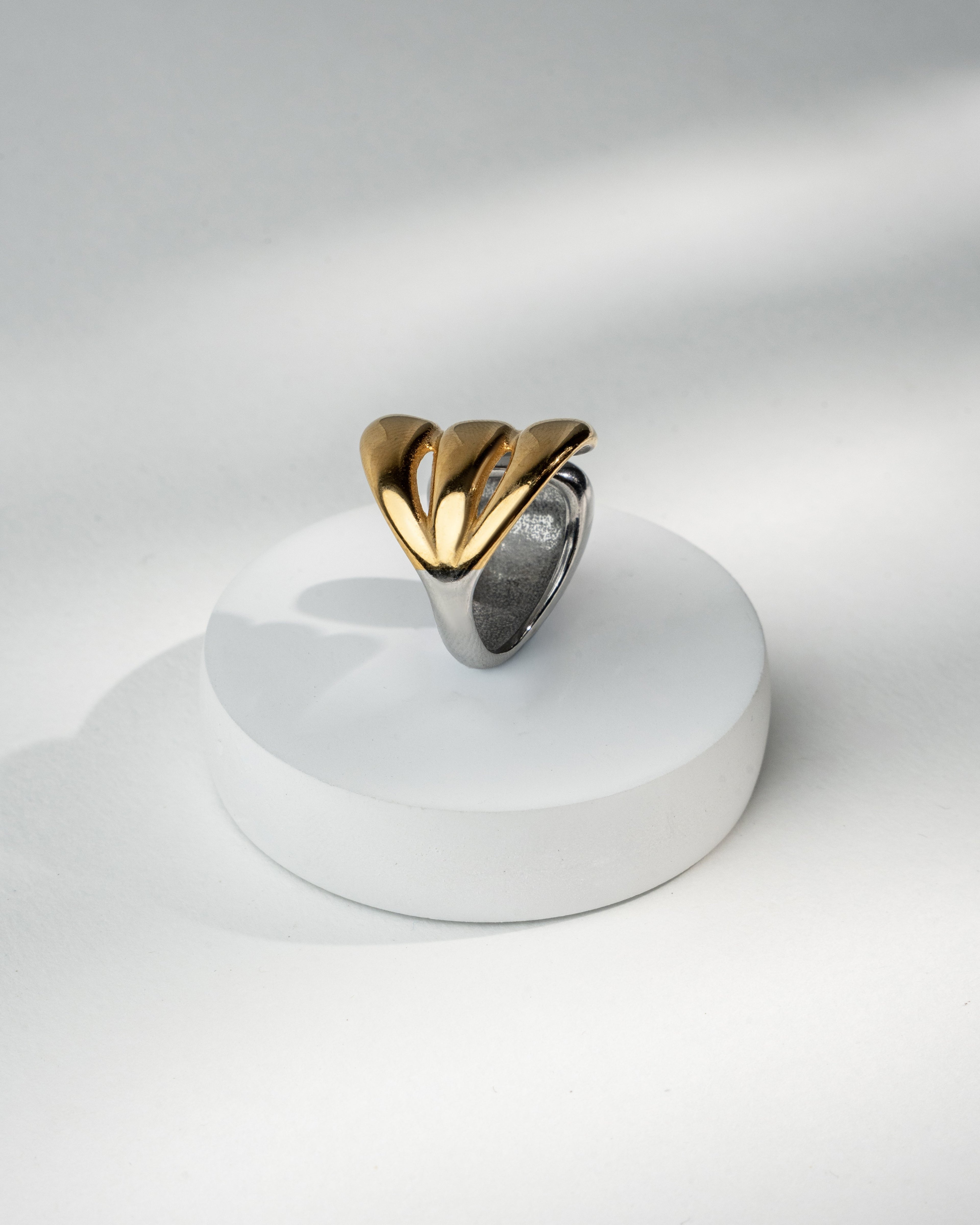 Luxemix Dual-Tone Statement Ring