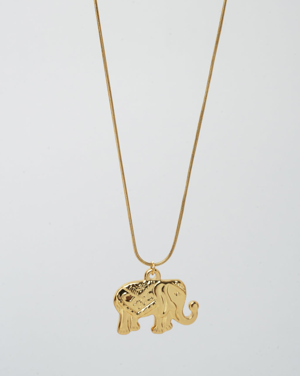 Elegant Gold-Plated Elephant Pendant Necklace