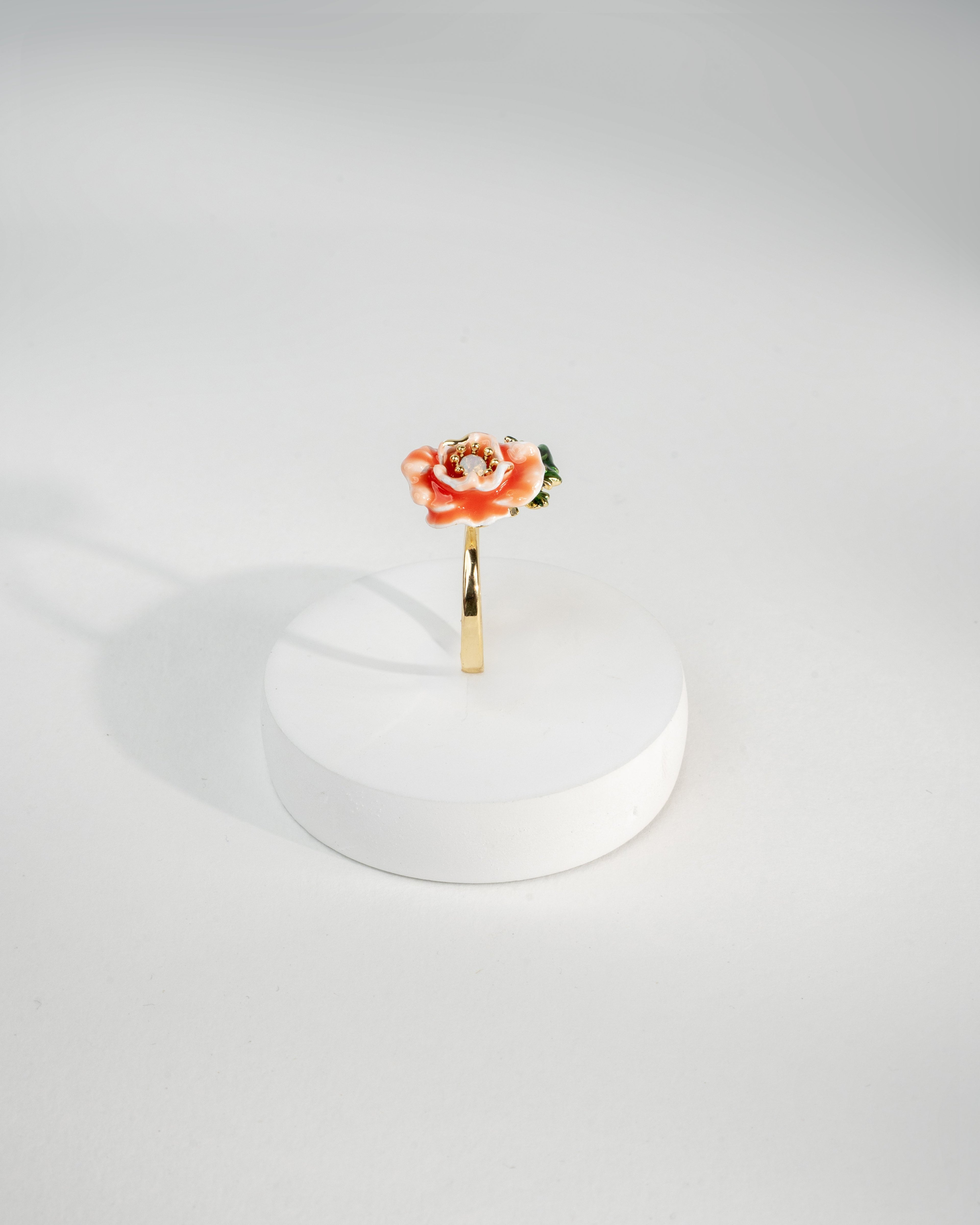 Coral Bloom Fantasy Ring