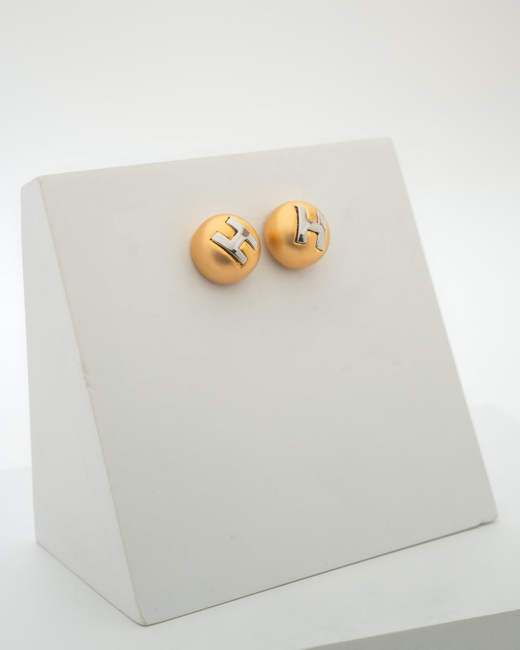 Elegant Gold-Plated Monogram Cufflinks