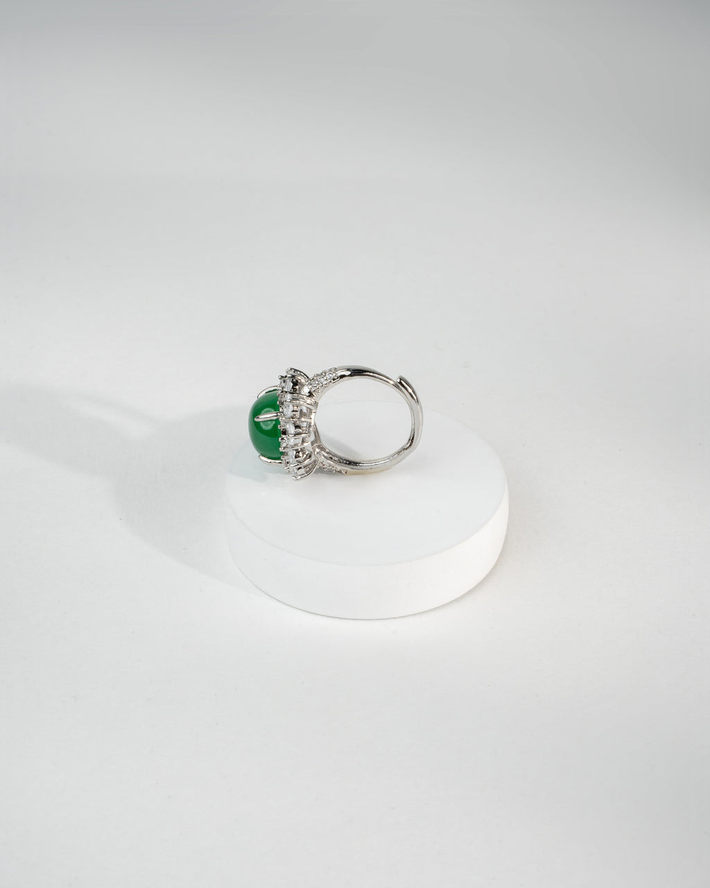 Emerald Radiance Sterling Silver Ring