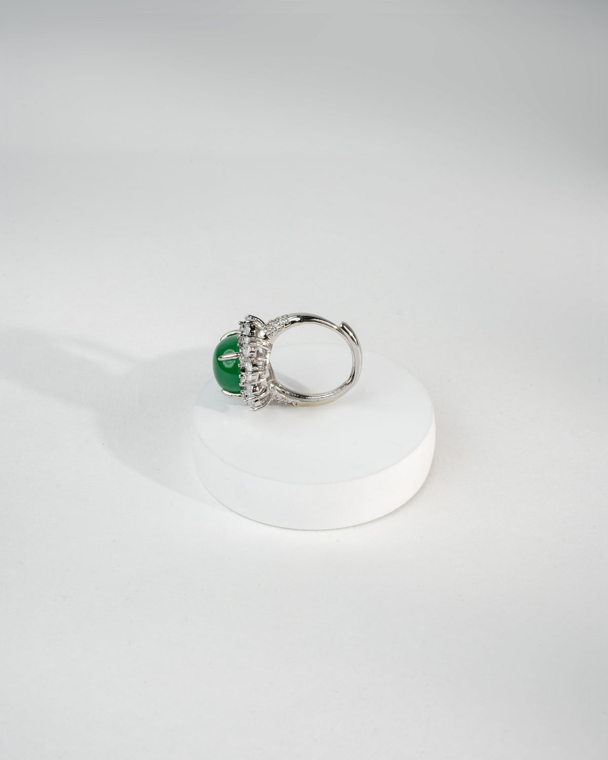 Emerald Radiance Sterling Silver Ring