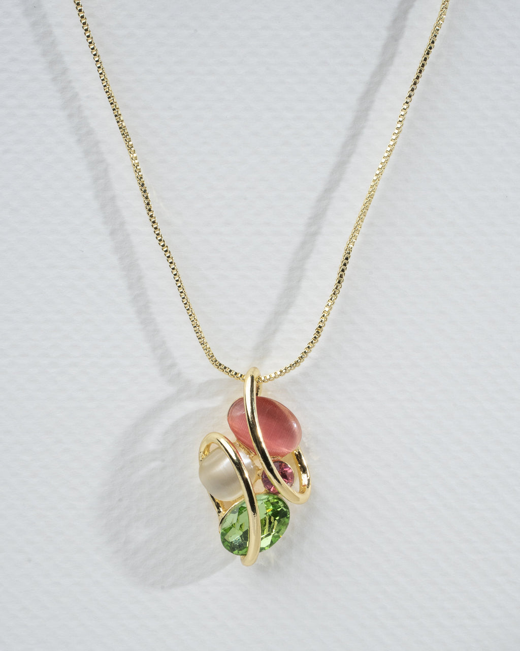 Elegant Multicolor Gemstone Necklace and Earring Set