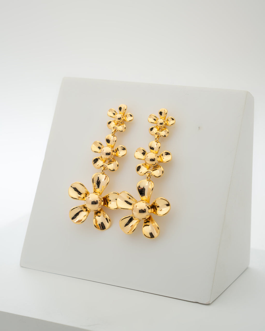 Golden Blossom Cascade Drop Earrings