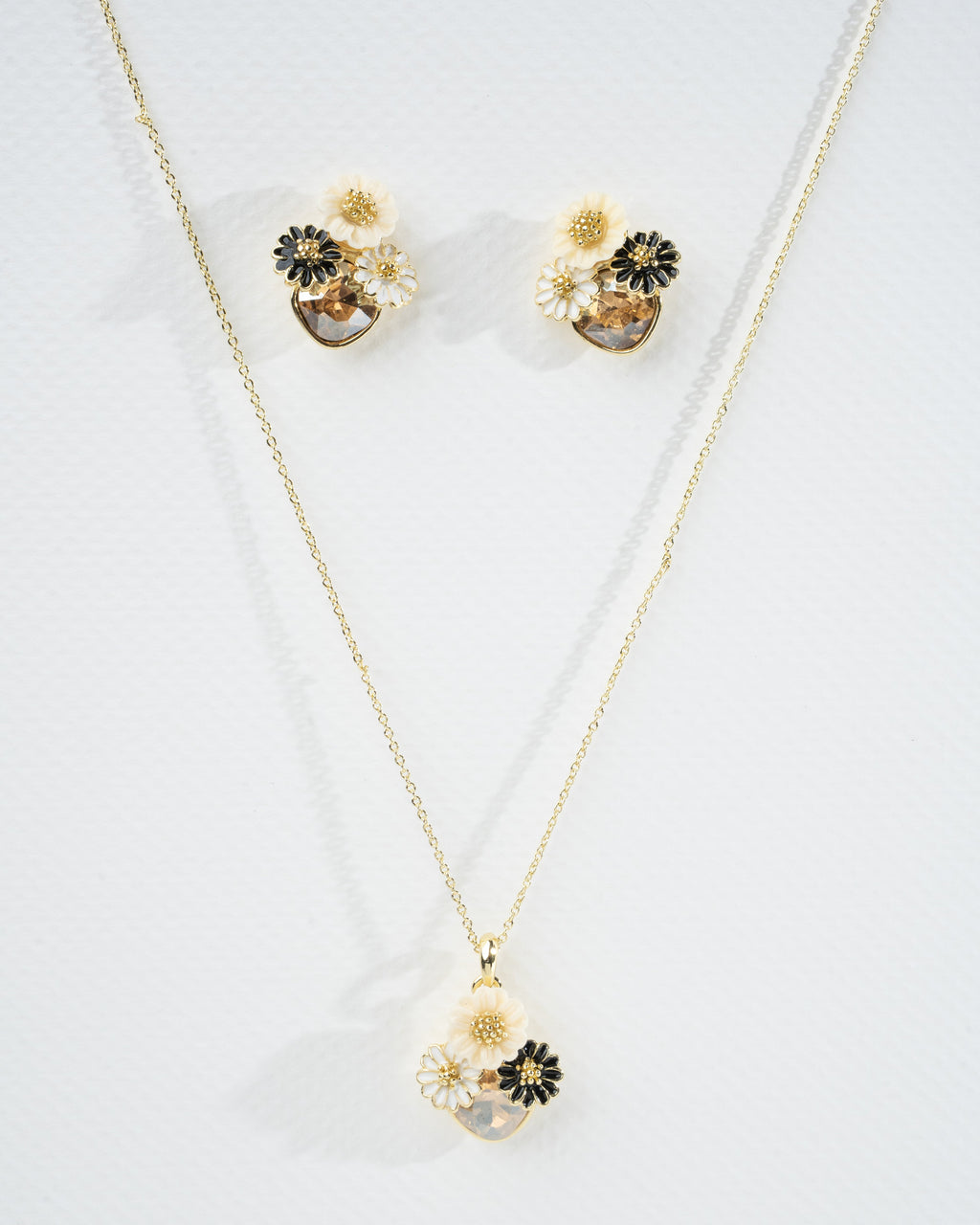 Floral Elegance Gold-Plated Jewelry Set