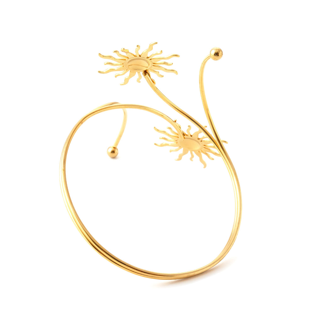 Radiant Sunburst Gold Arm Cuff