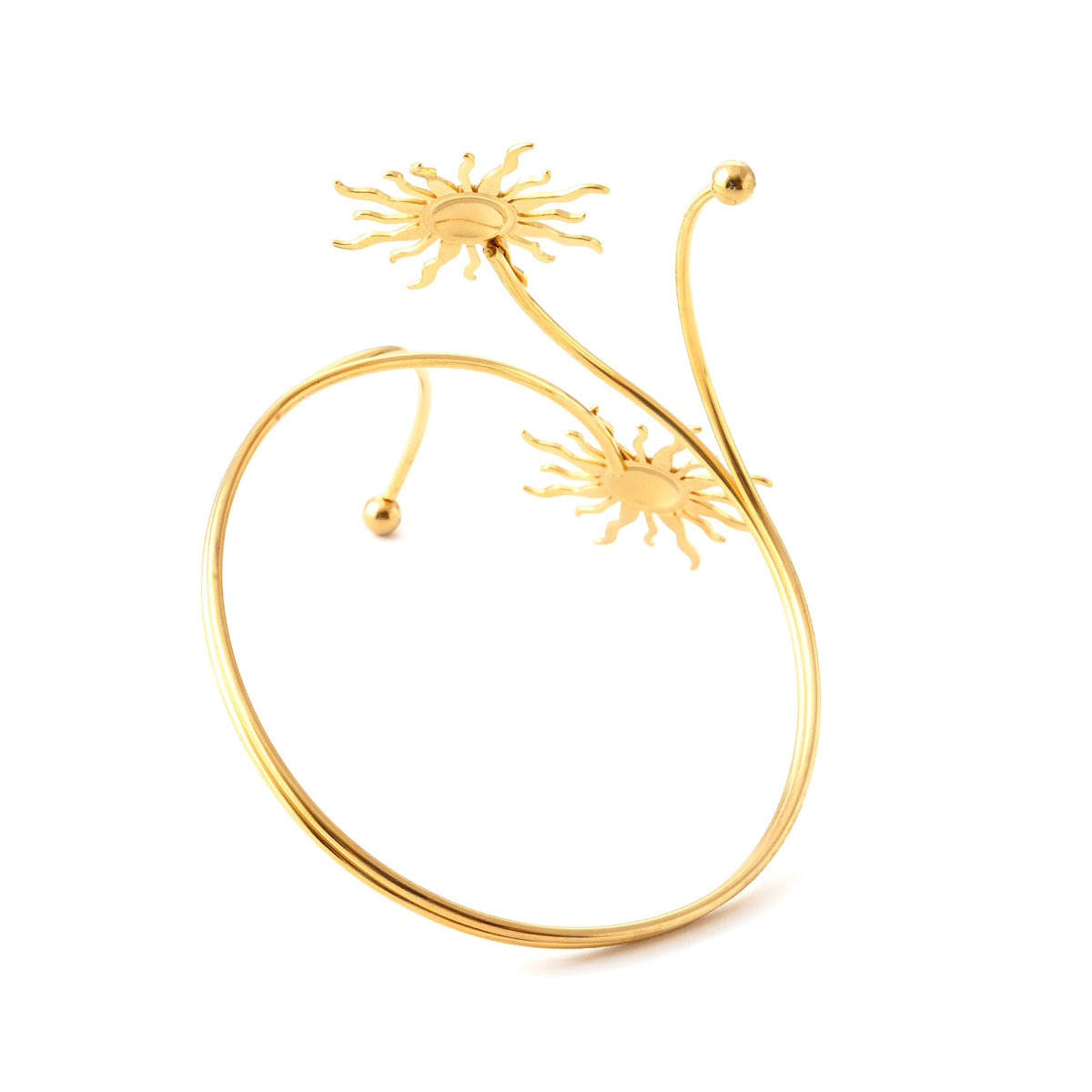 Radiant Sunburst Gold Arm Cuff