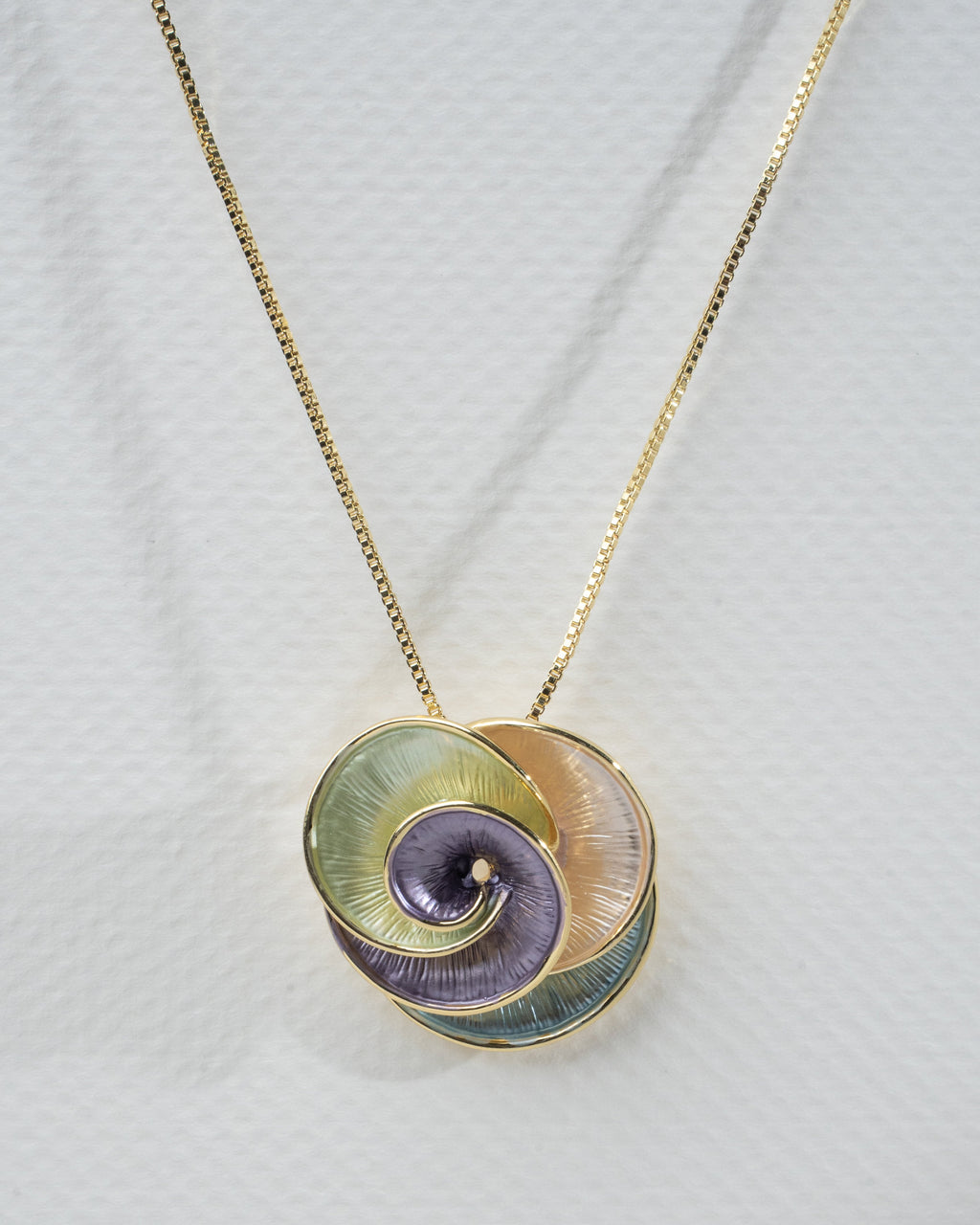 Elegant Multicolor Spiral Necklace and Earring Set