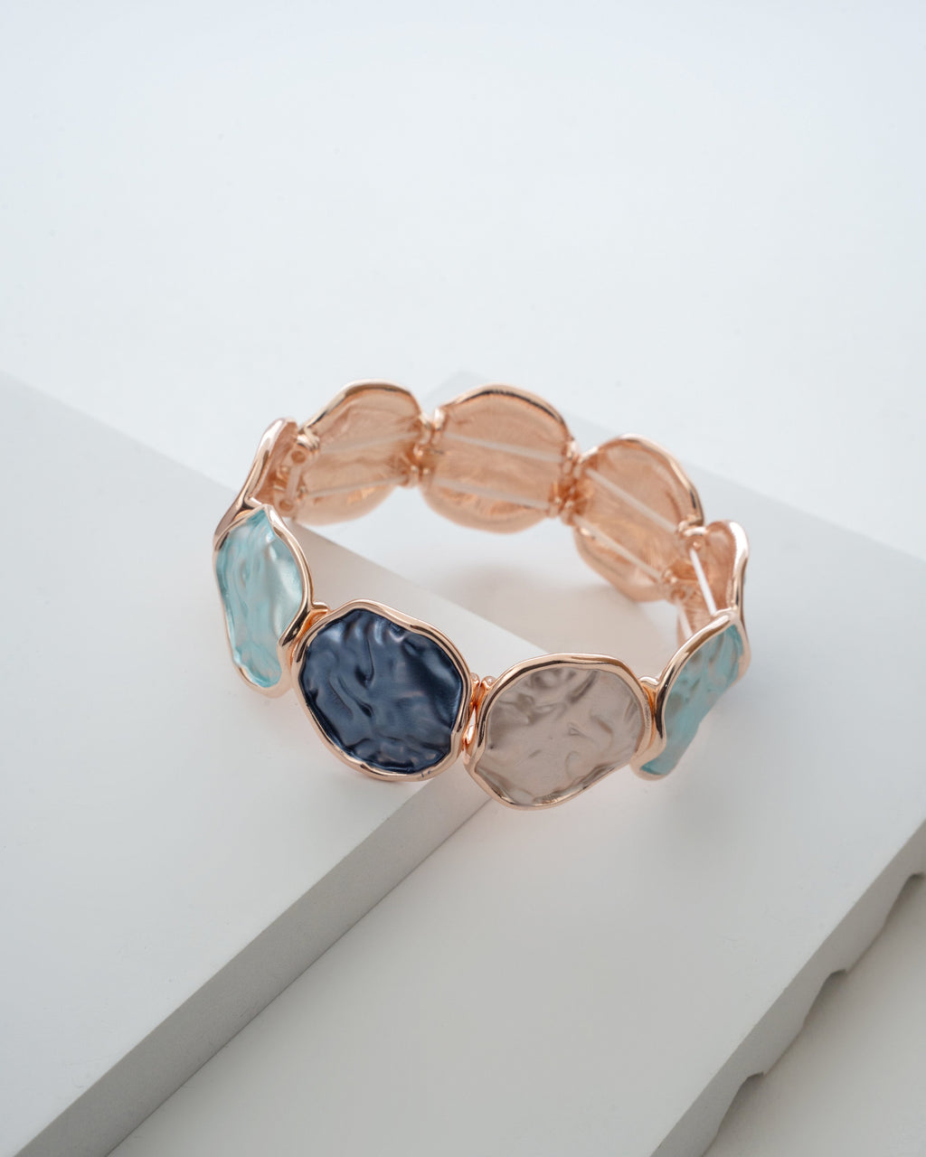 Elegance Multicolor Gemstone Rose Gold Bracelet