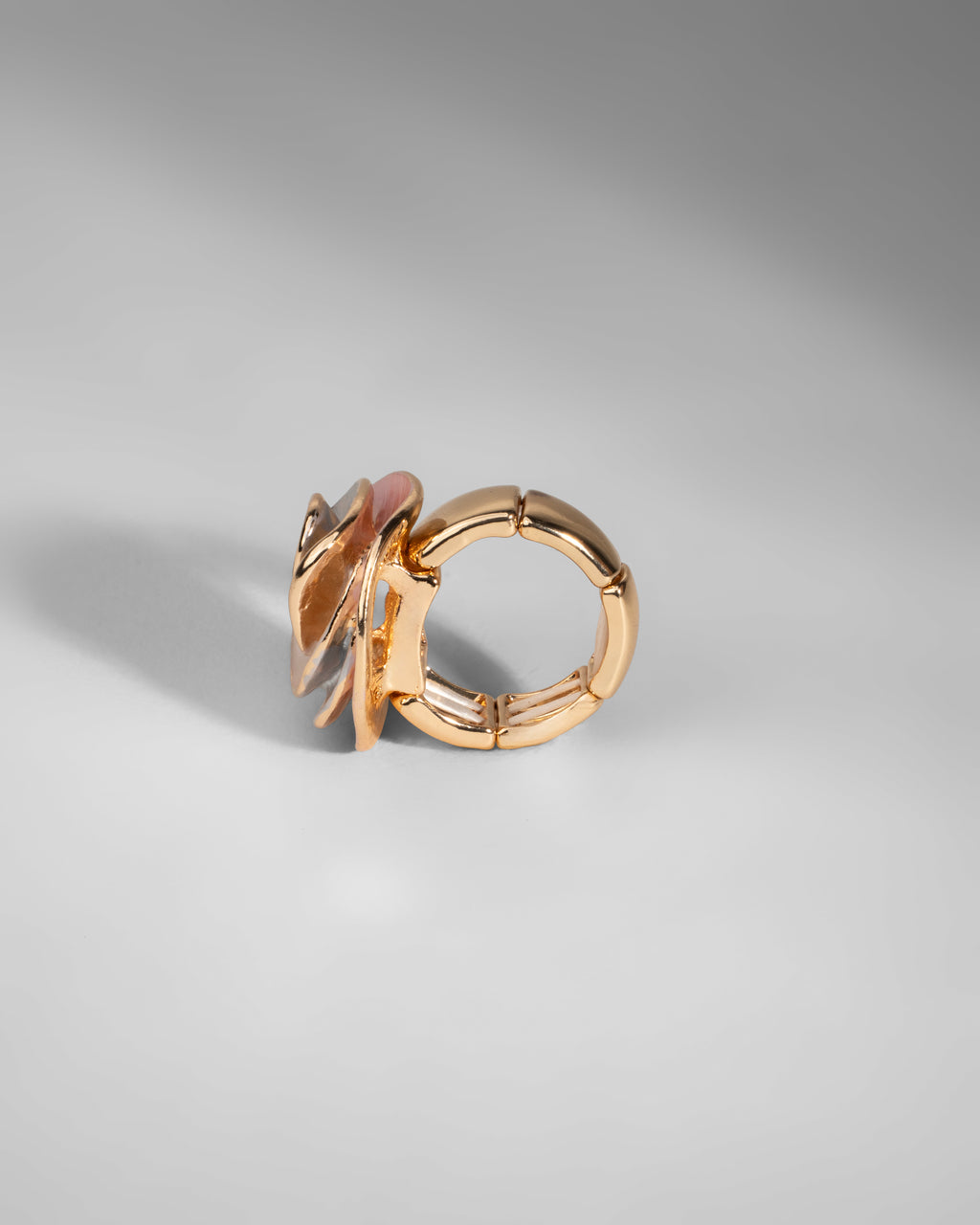 Elegance Embrace: Spiral Rose Gold and Silver Statement Ring