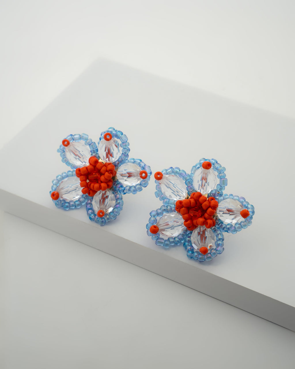 Vibrant Floral Beaded Earrings