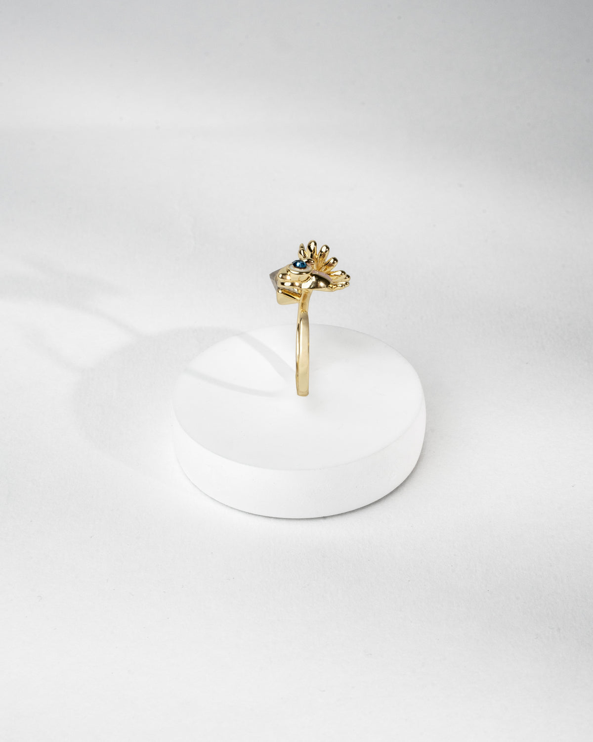 Elegant Blossom Crystal-Embellished Ring