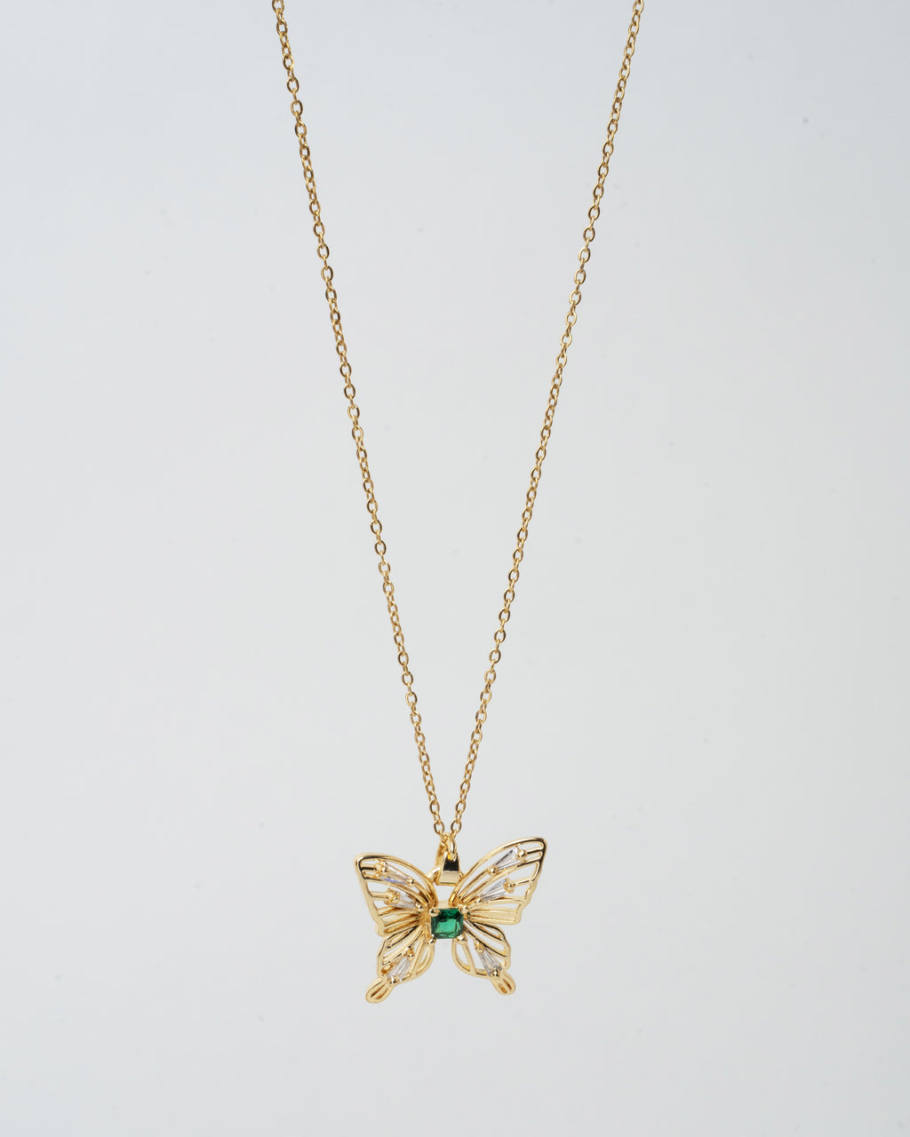 Gold Butterfly Pendant Necklace