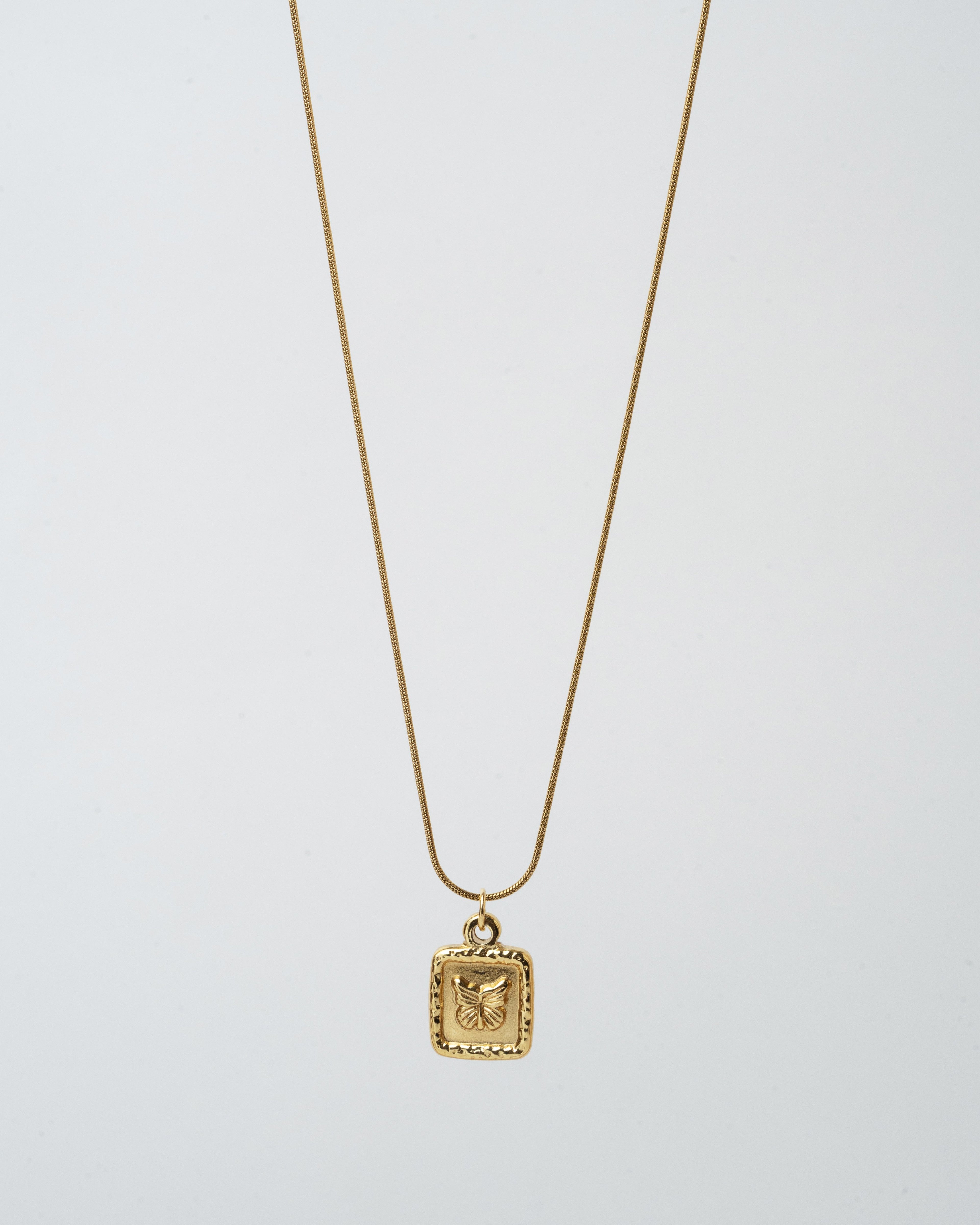 Elegant Gold-Plated Butterfly Pendant Necklace