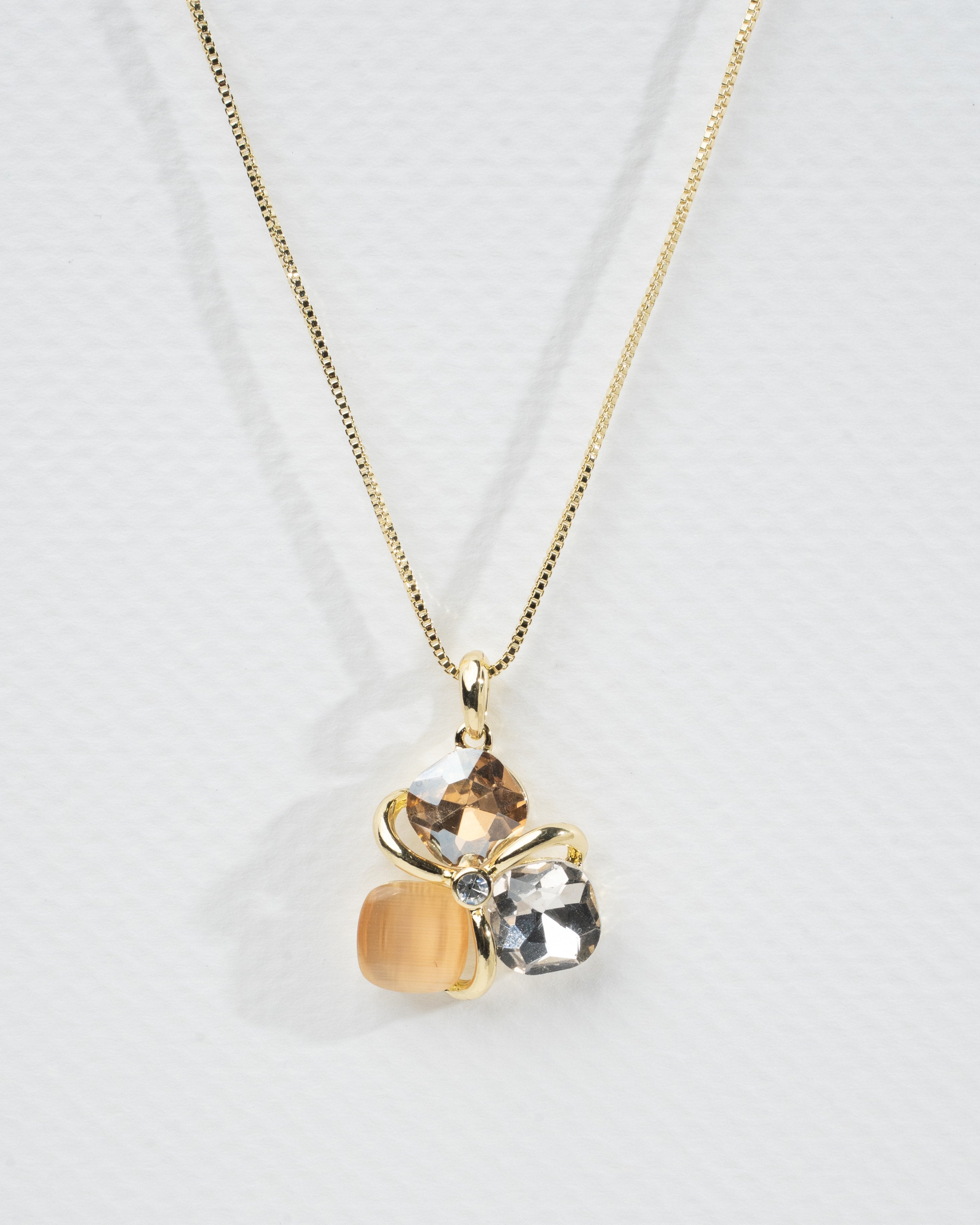 Elegant Blossom Crystal Jewelry Set - Necklace and Earrings