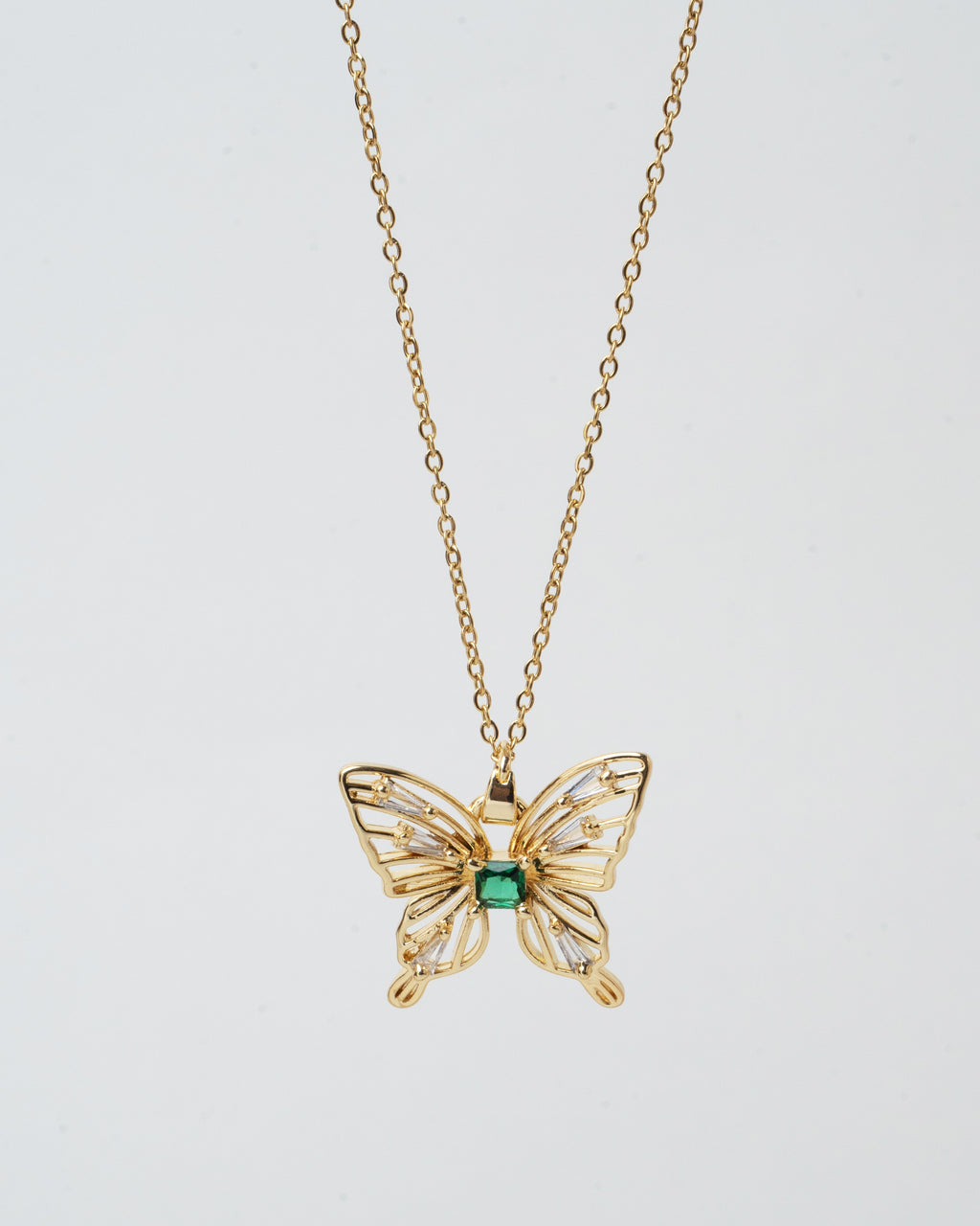 Gold Butterfly Pendant Necklace