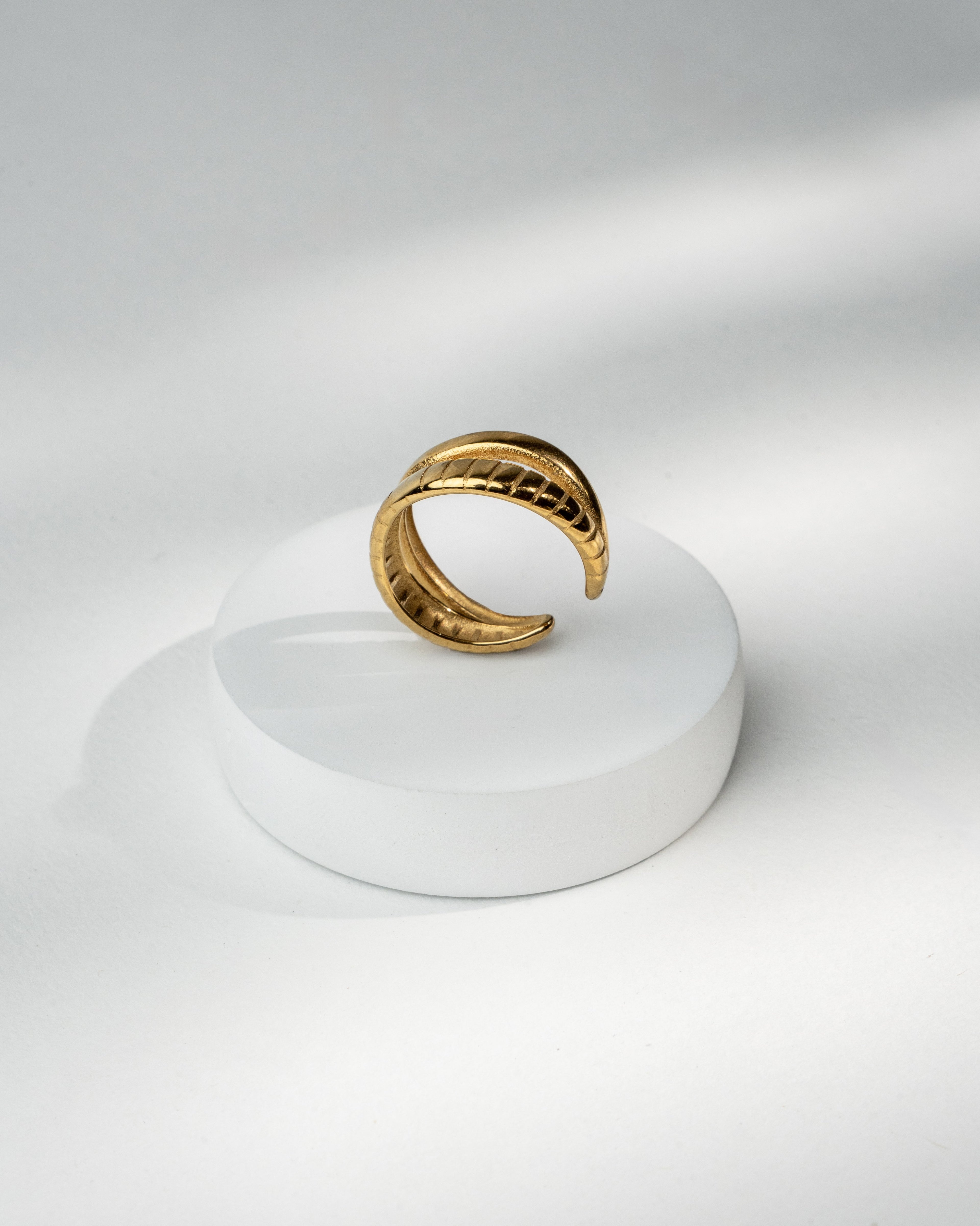 Elegant Gold-Tone Statement Ring