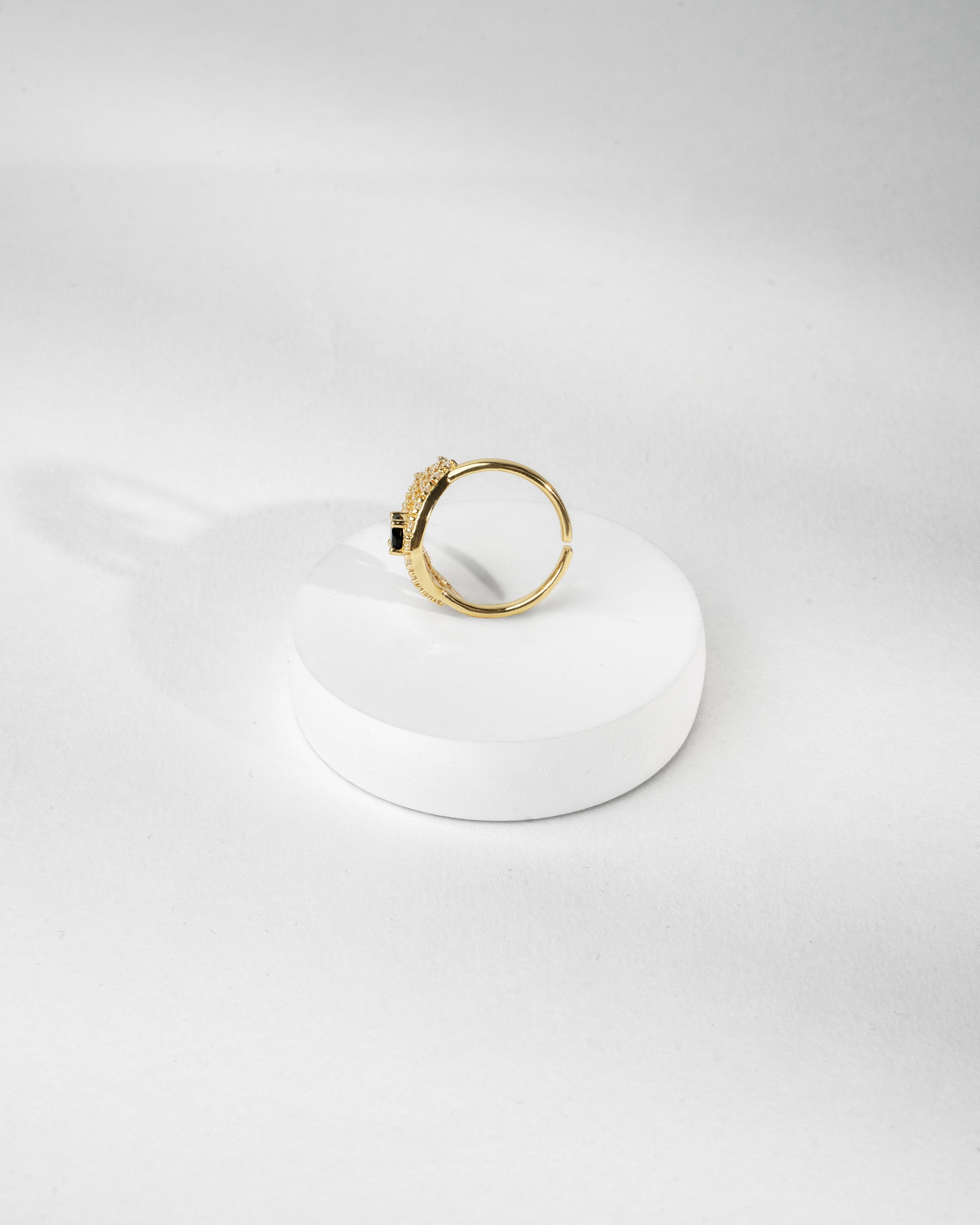 Midnight Flame Statement Ring