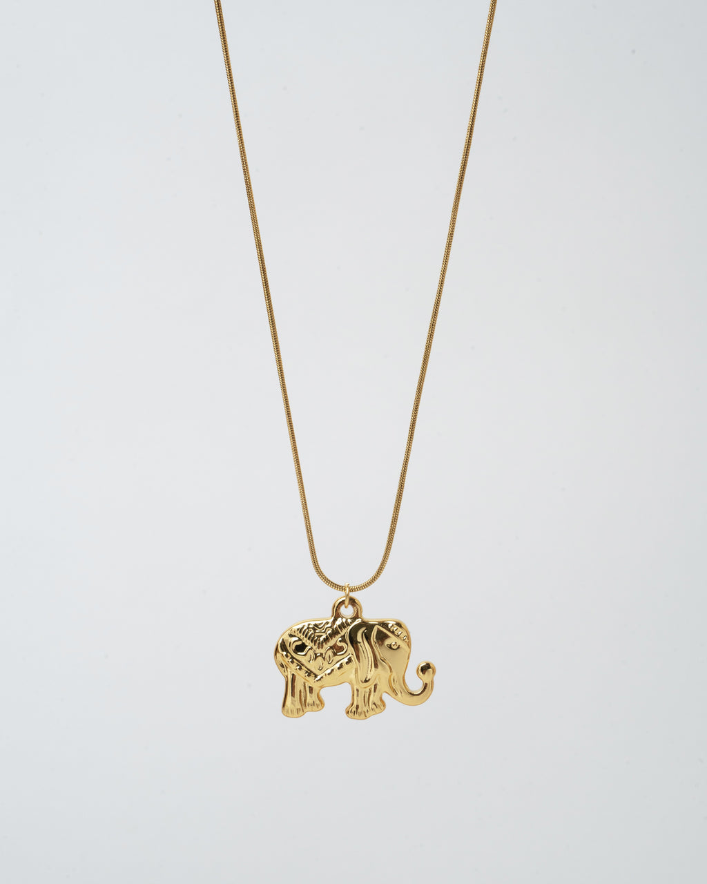 Elegant Gold-Plated Elephant Pendant Necklace