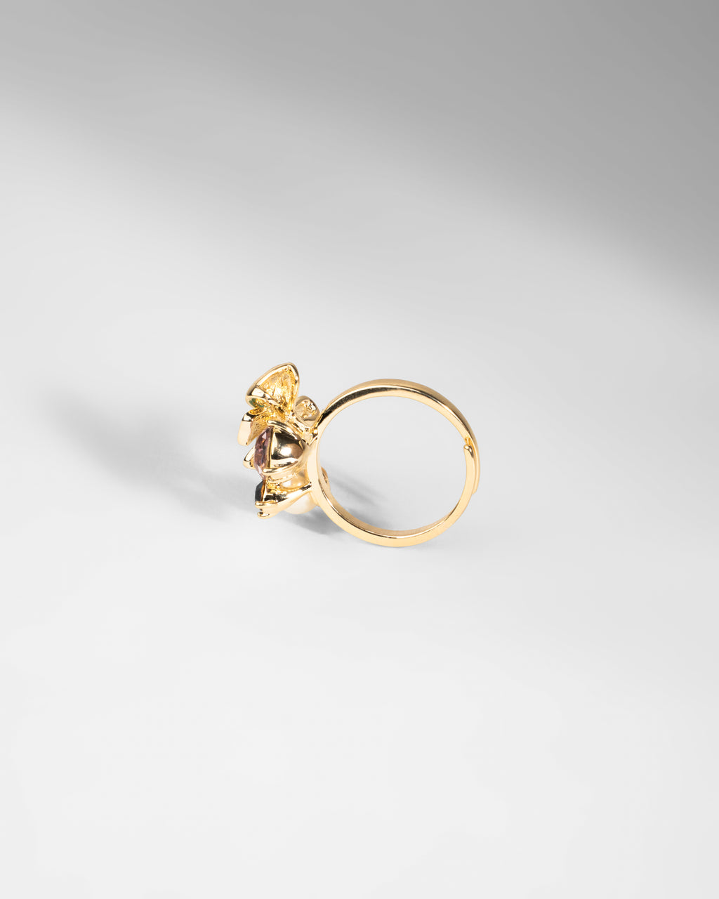 Elegant Floral Multi-Stone Stud Earrings