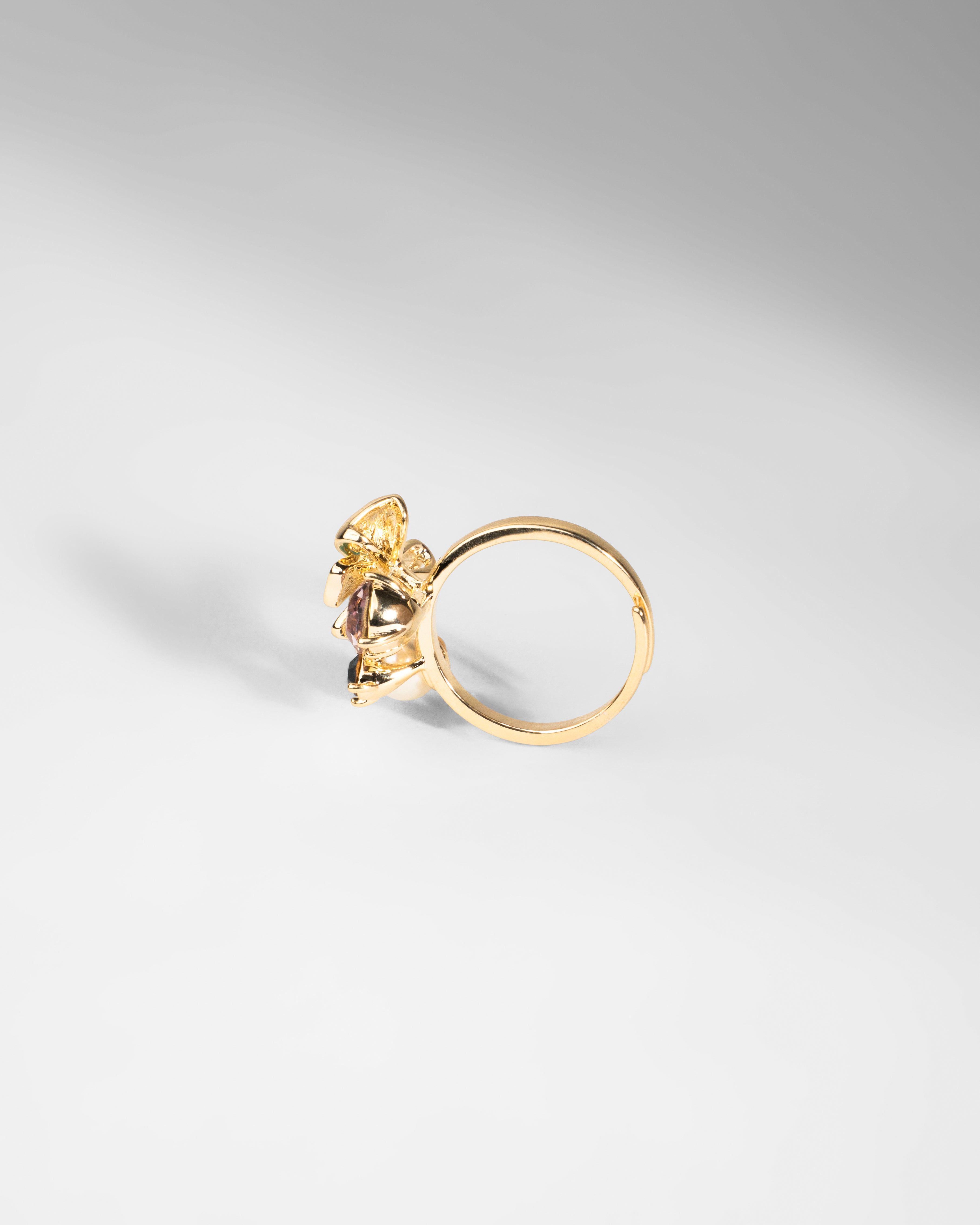 Elegant Floral Multi-Stone Stud Earrings