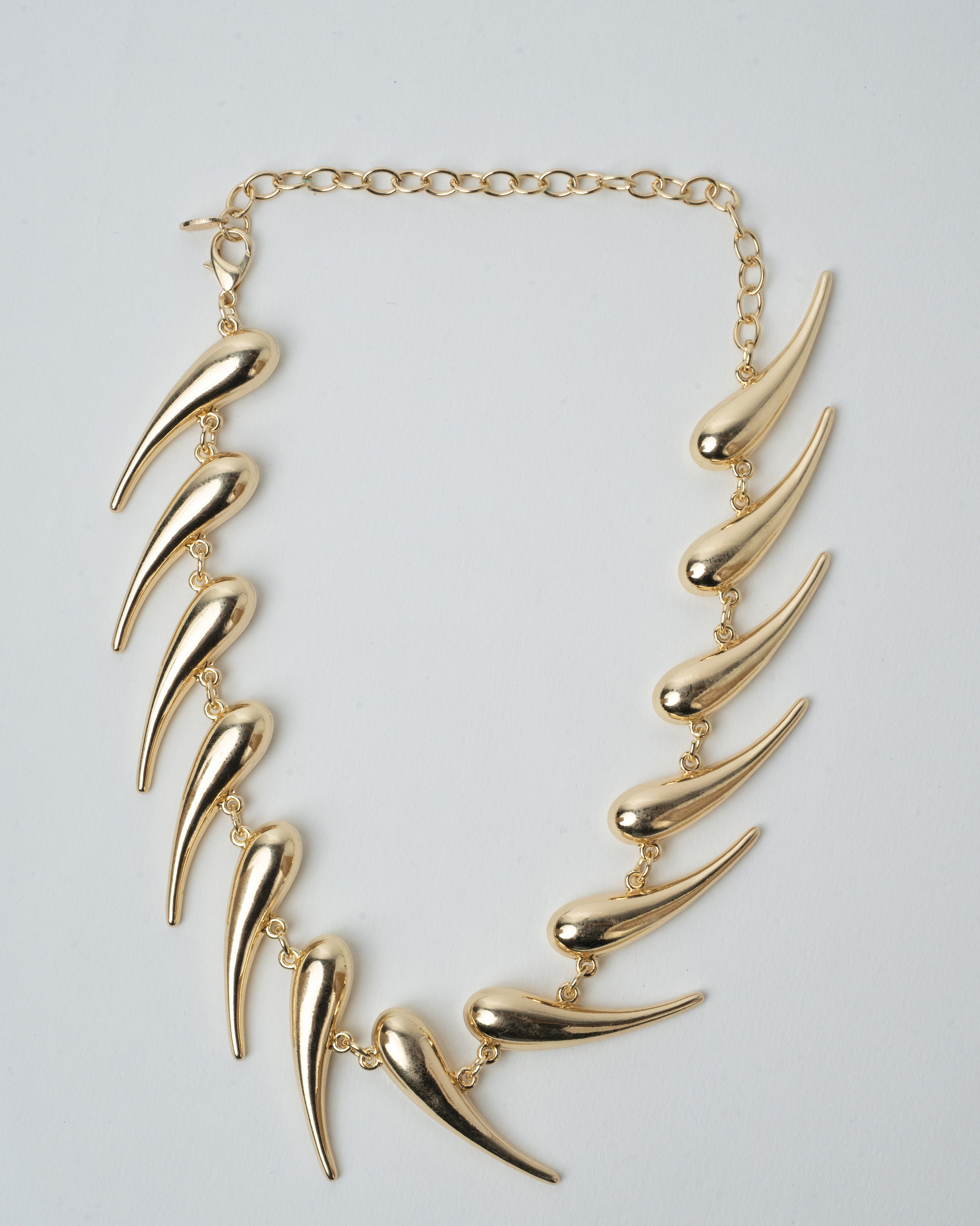 Elegant Gold Drop Charm Necklace