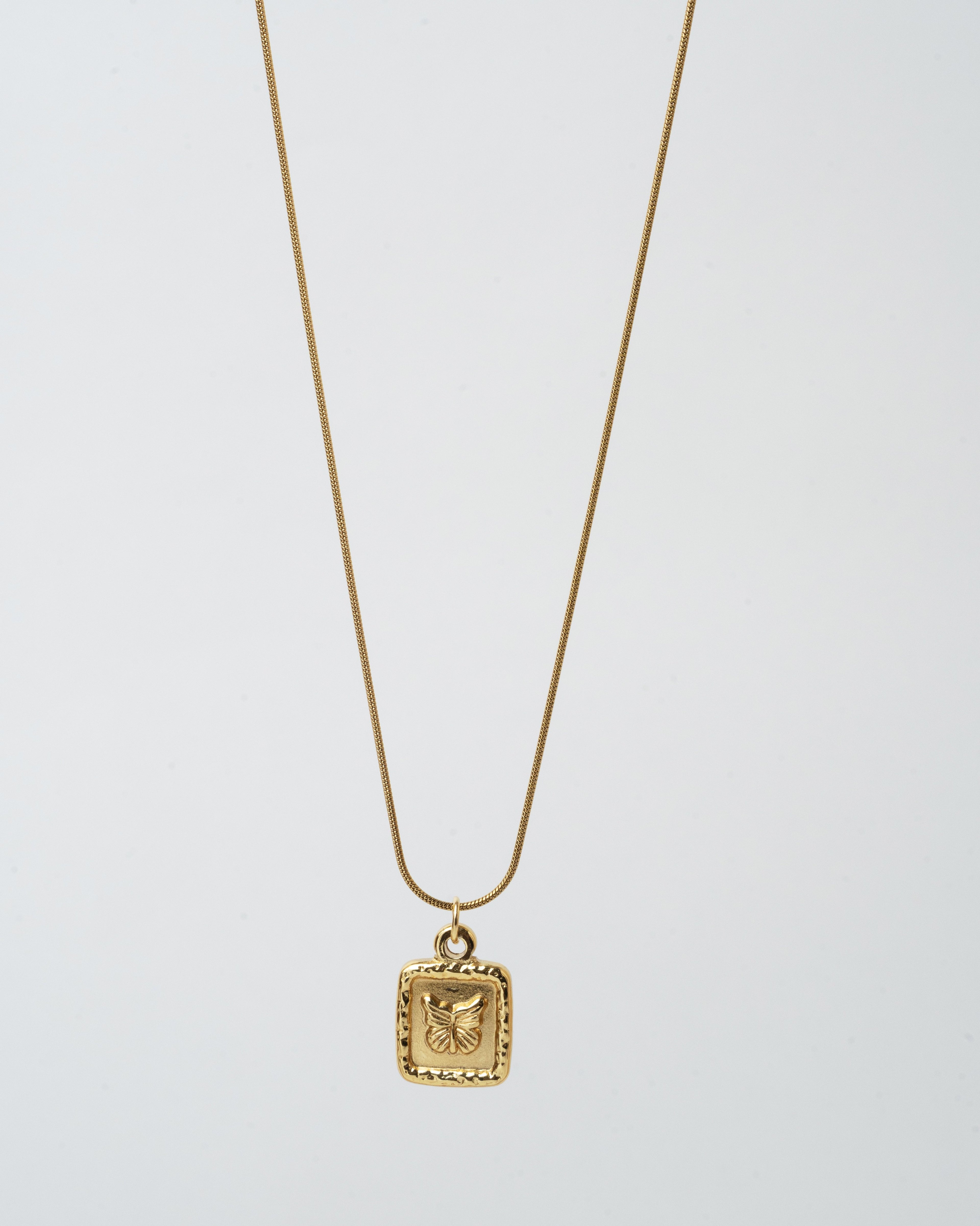 Elegant Gold-Plated Butterfly Pendant Necklace