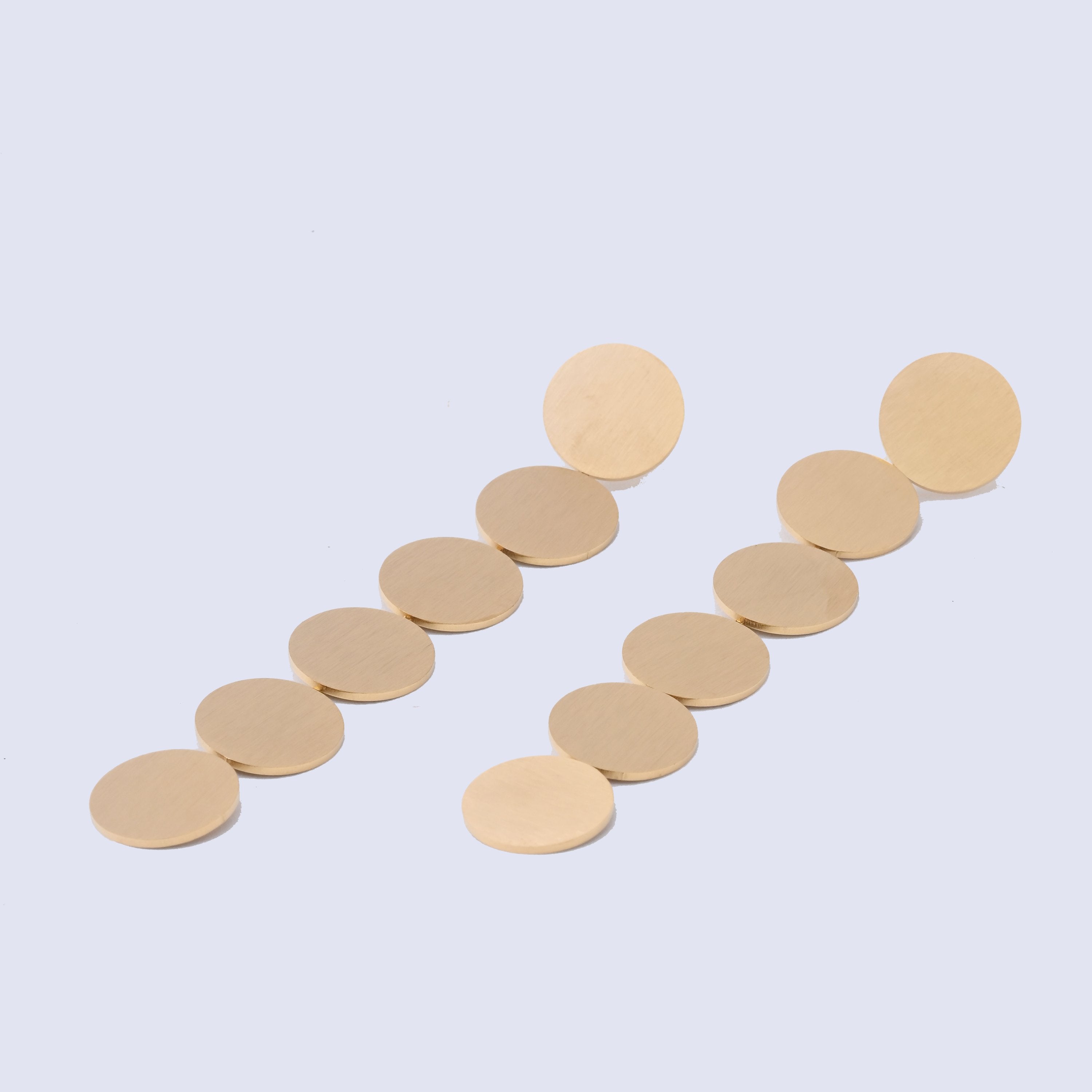 Elegant Gold Disc Drop Earrings