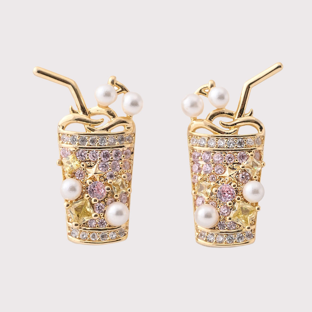 Sparkling Gemstone Milkshake Earrings