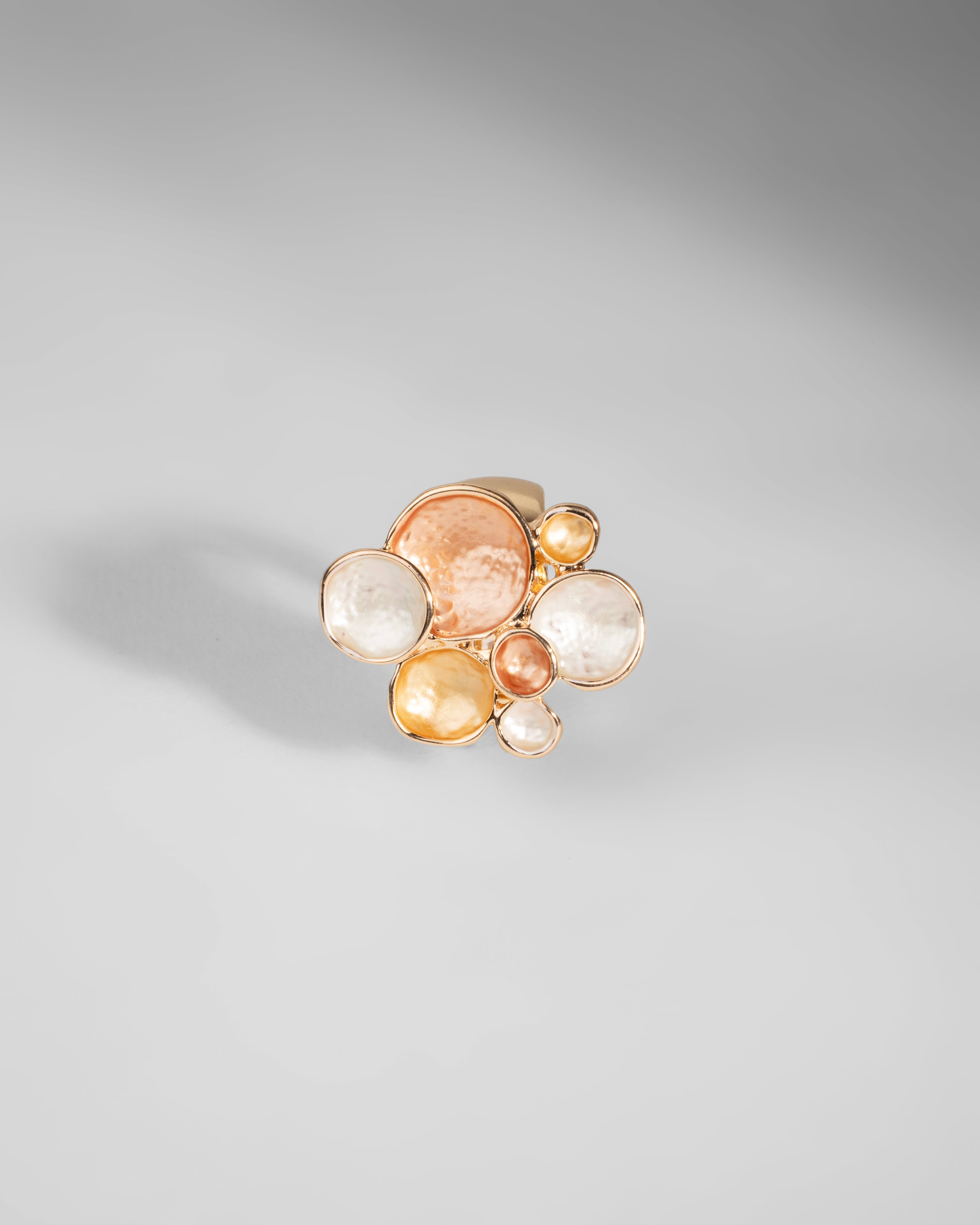 Elegant Multicolored Gemstone Bubble Ring