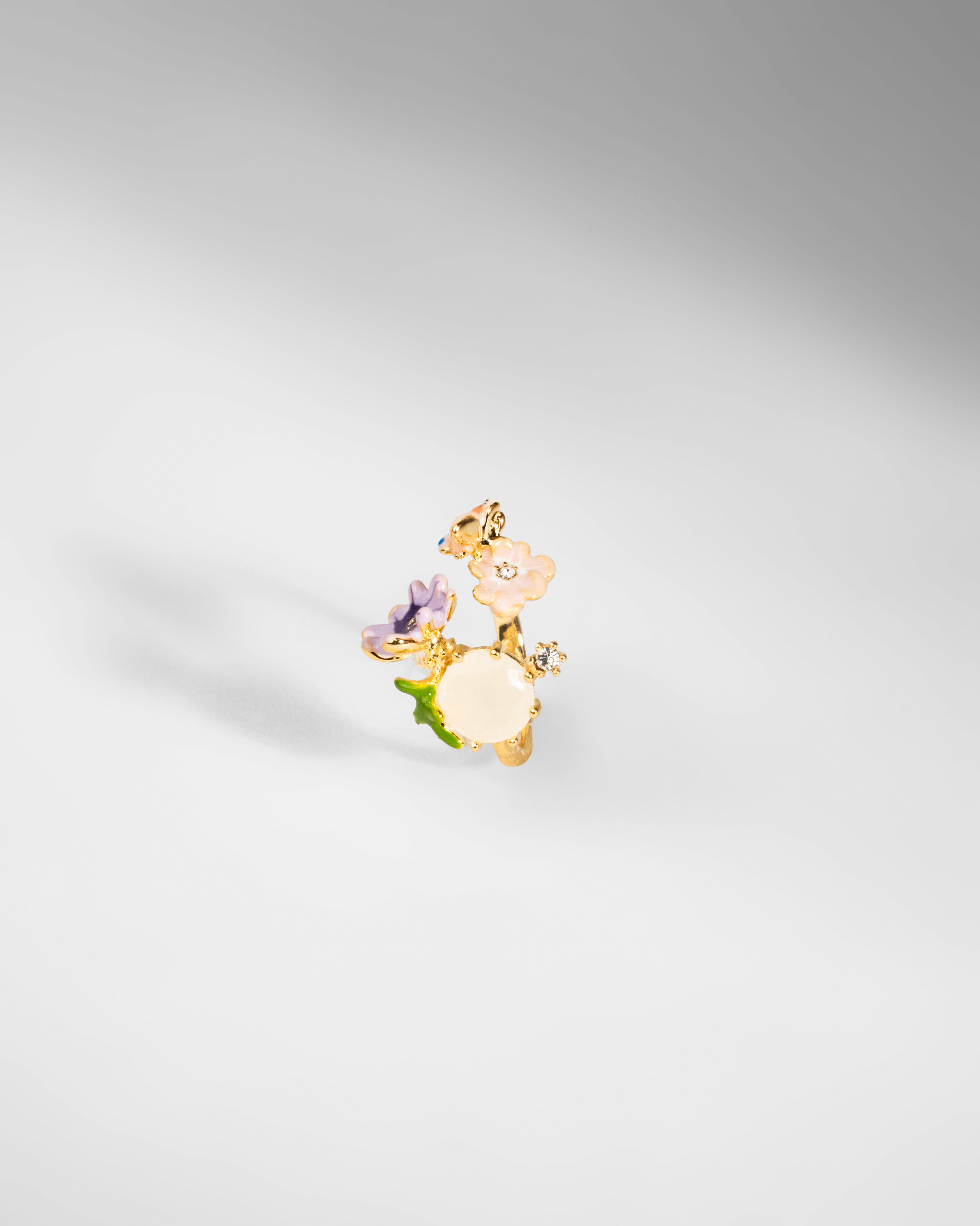Enchanted Blossom Gold-Plated Adjustable Ring