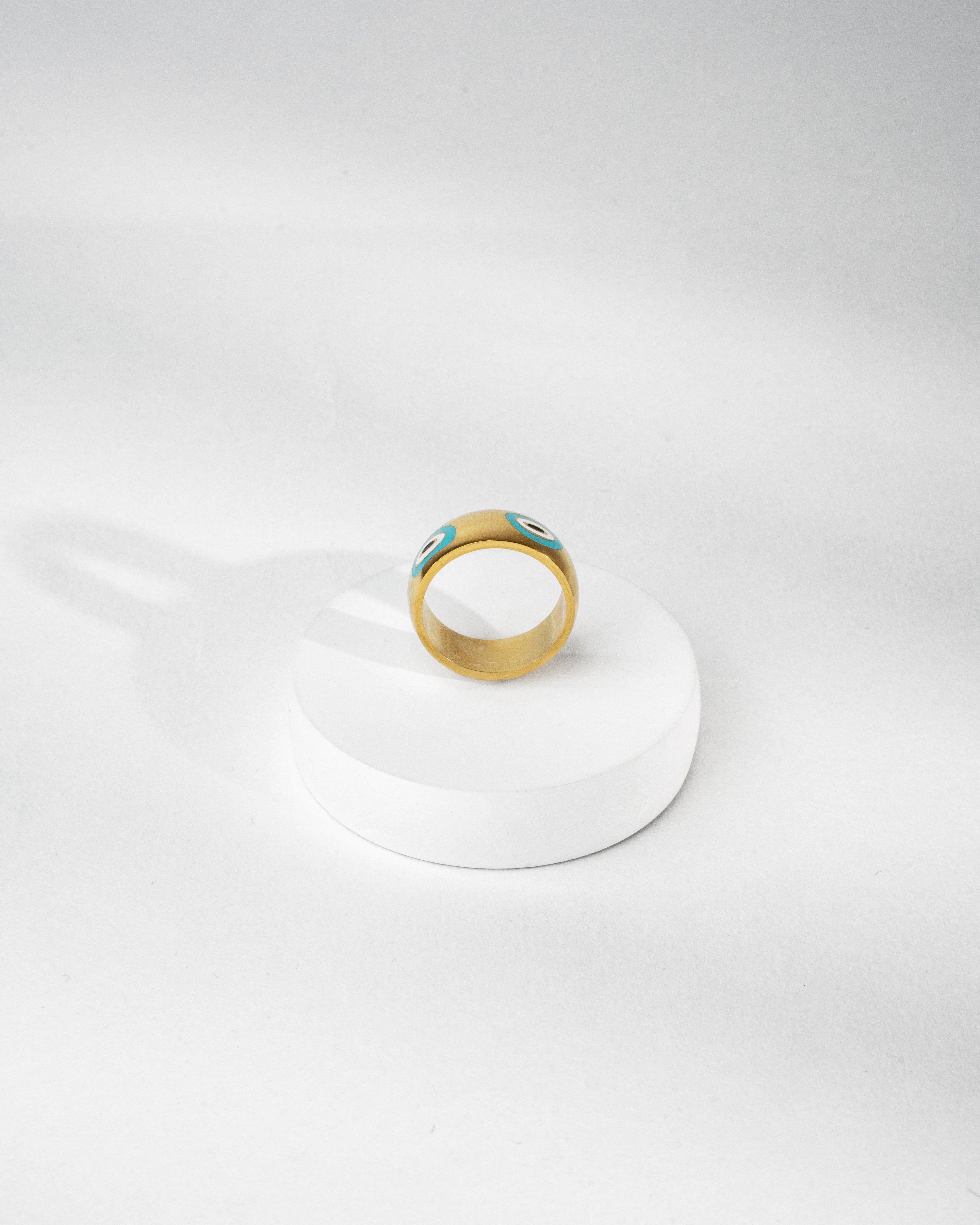 Evil Eye Enamel Gaurd Ring