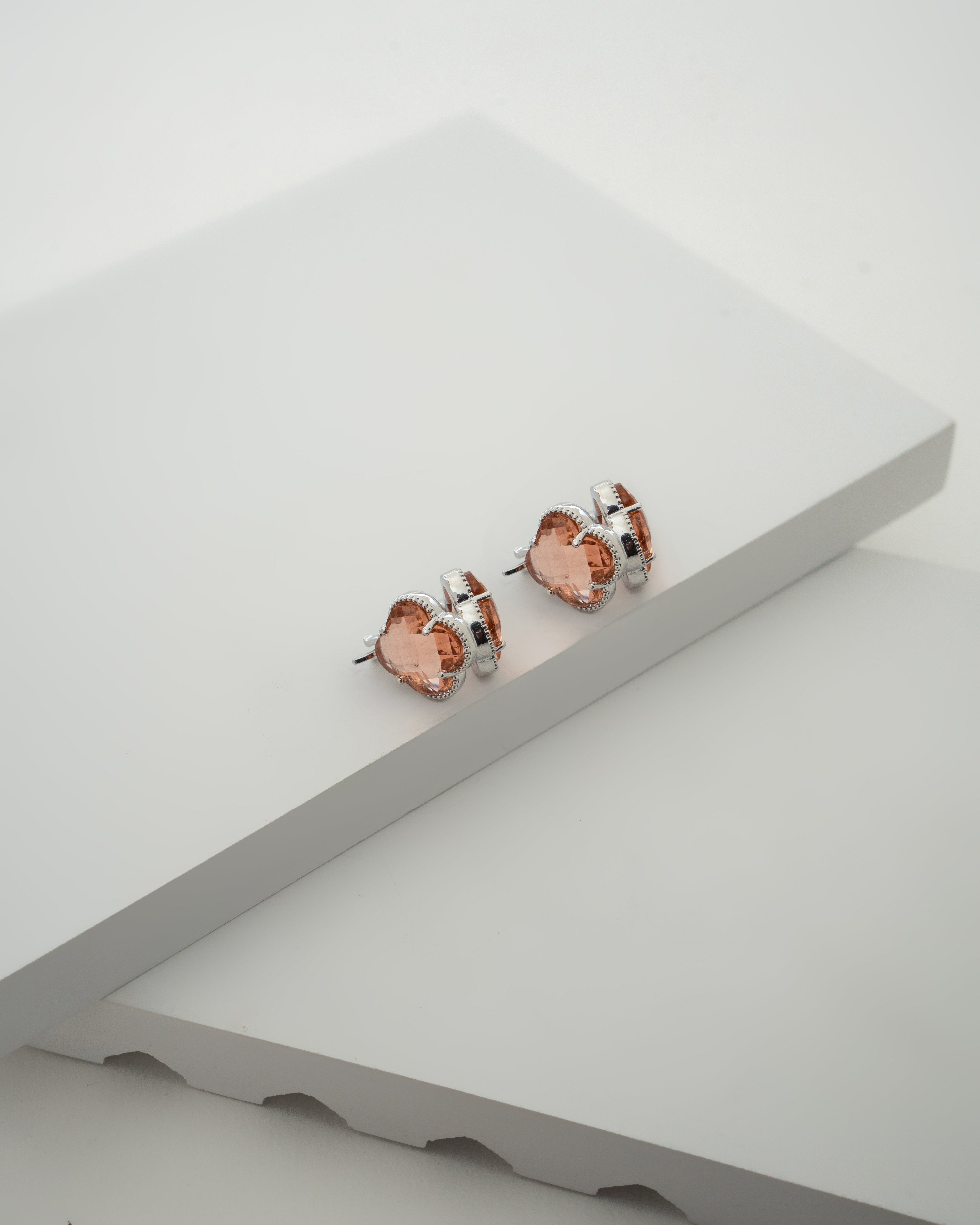 Elegant Rose Gold Crystal Stud Earrings