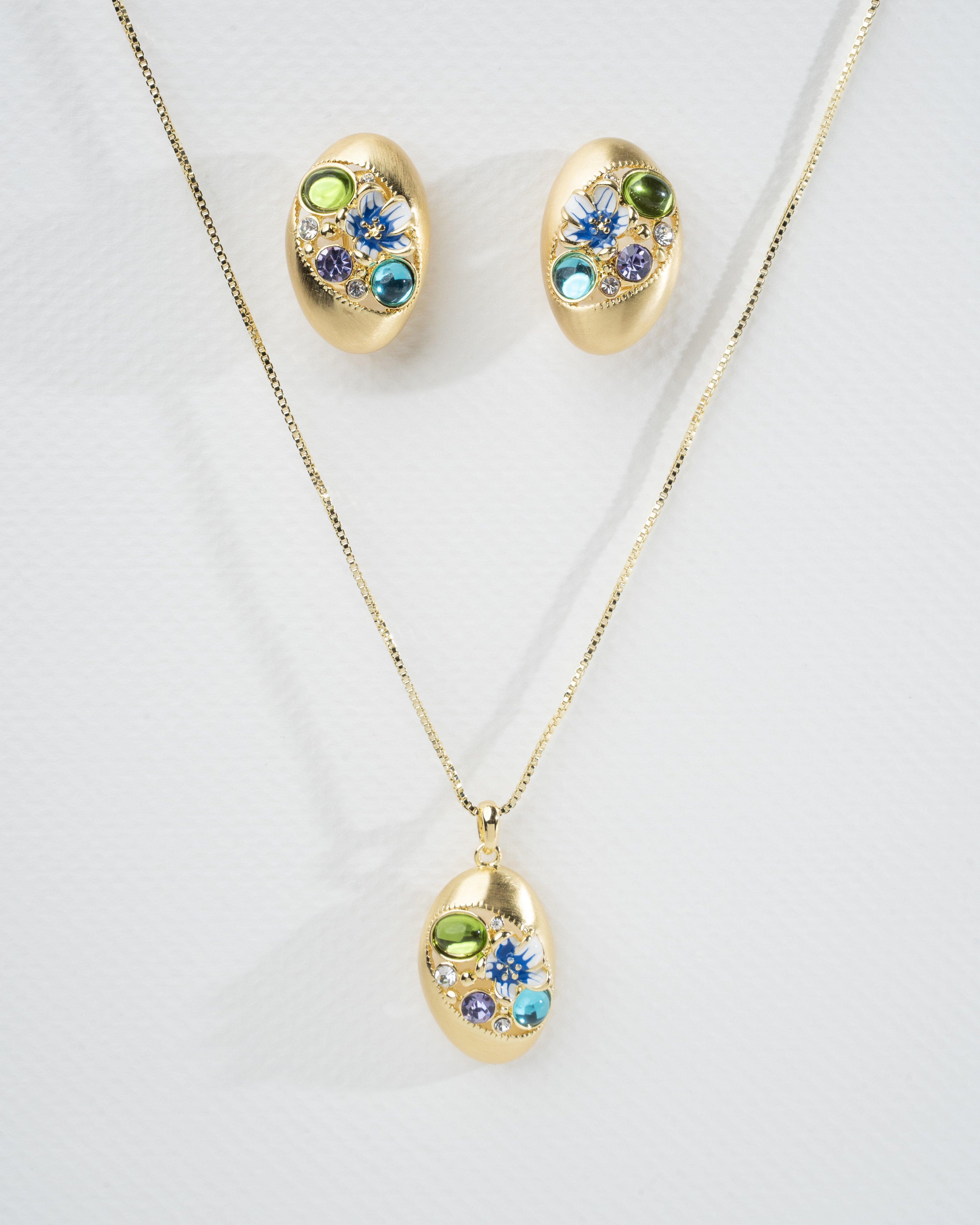 Elegant Multicolor Gemstone Jewelry Set