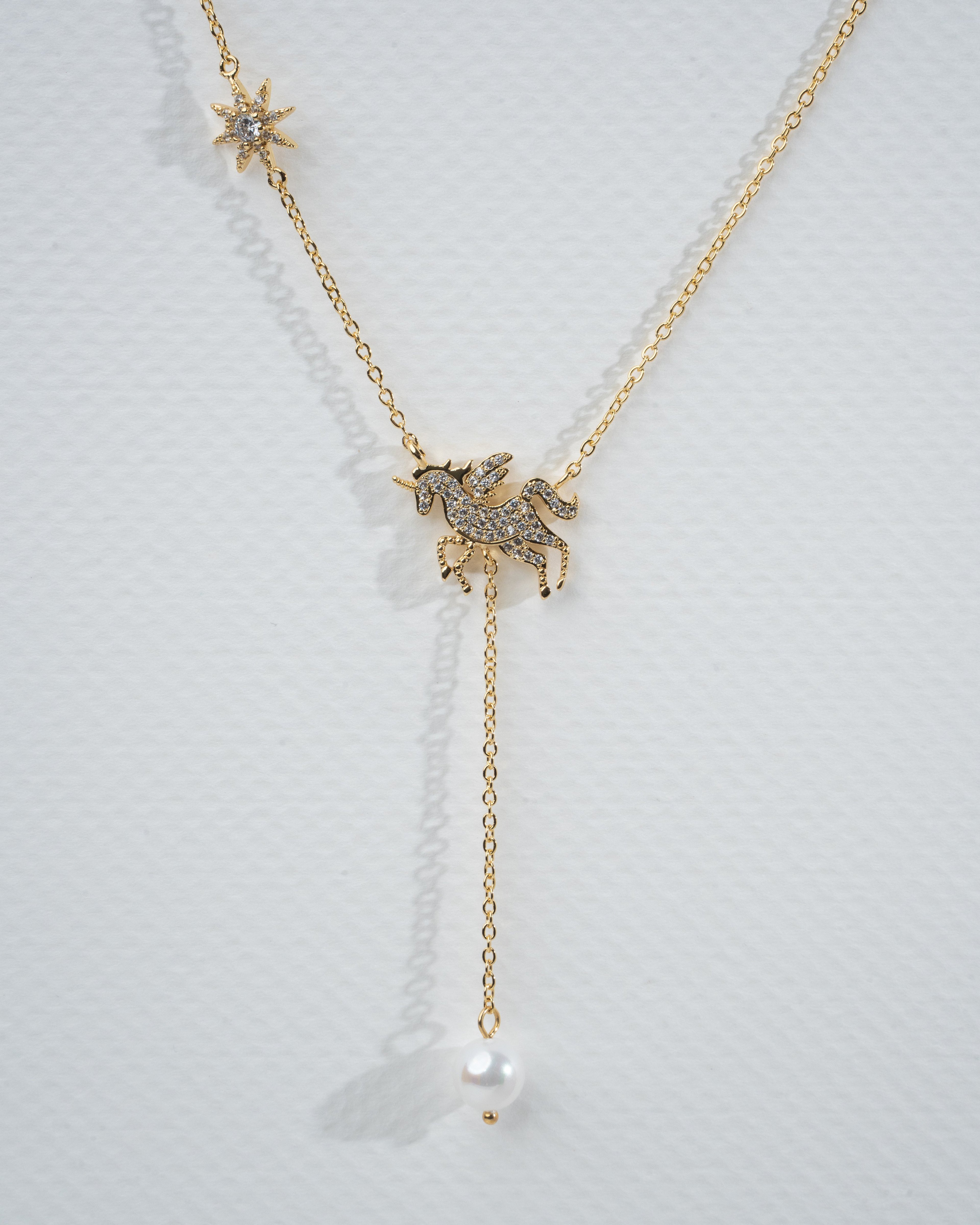Stellar Starburst Necklace and Earring Set in Gold