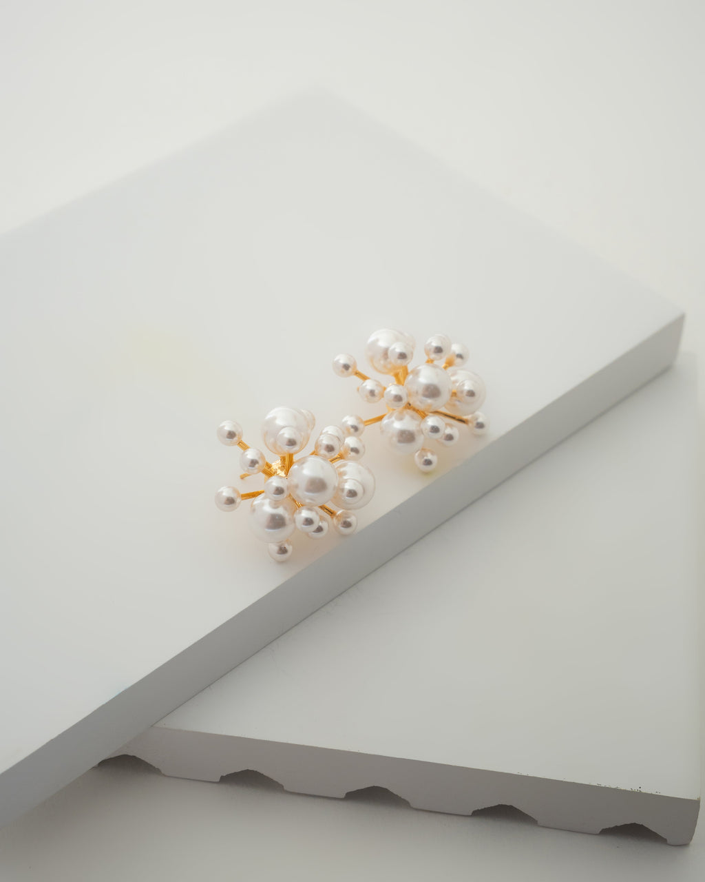 Elegant Pearl Cluster Earrings
