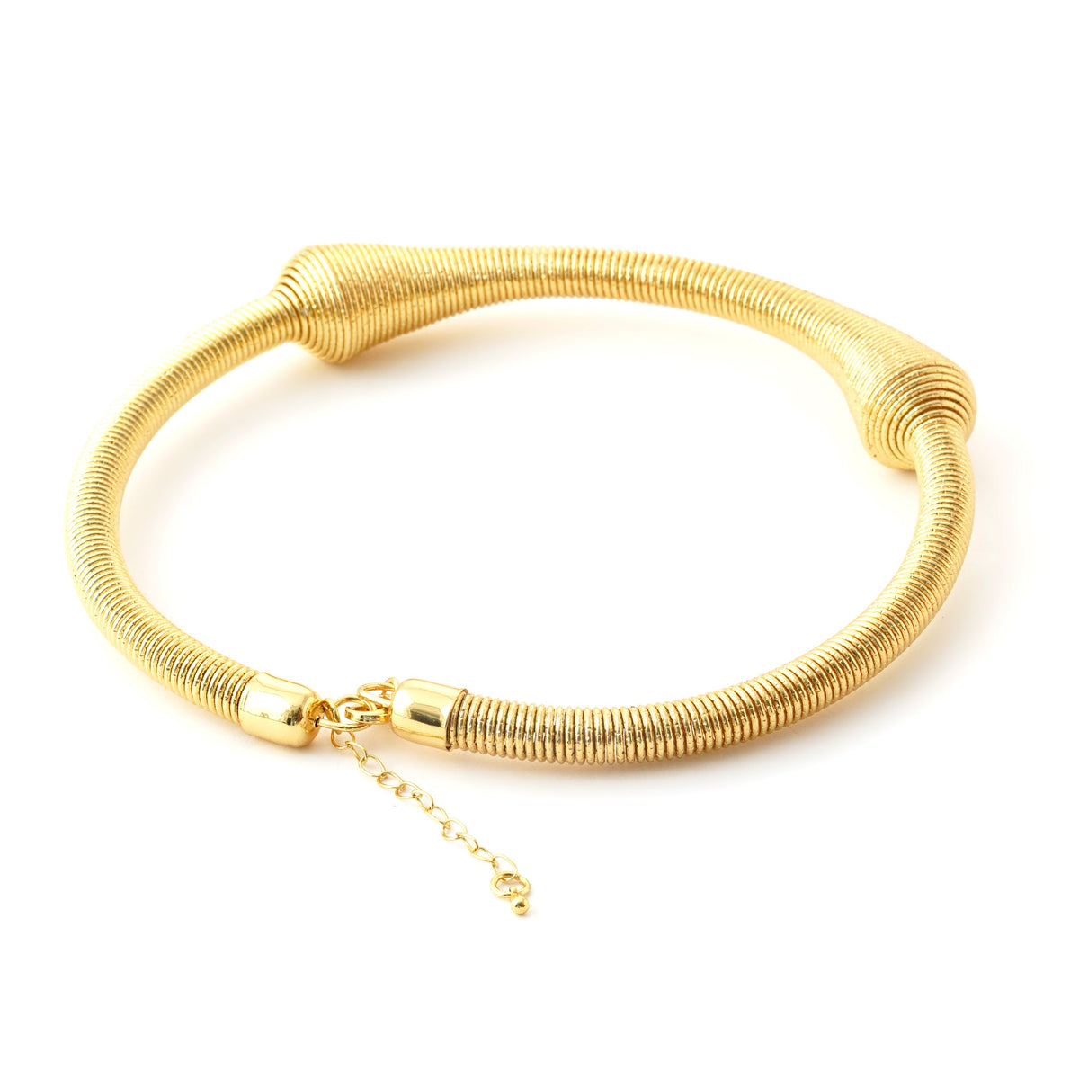 Elegant Gold-Plated Coil Necklace