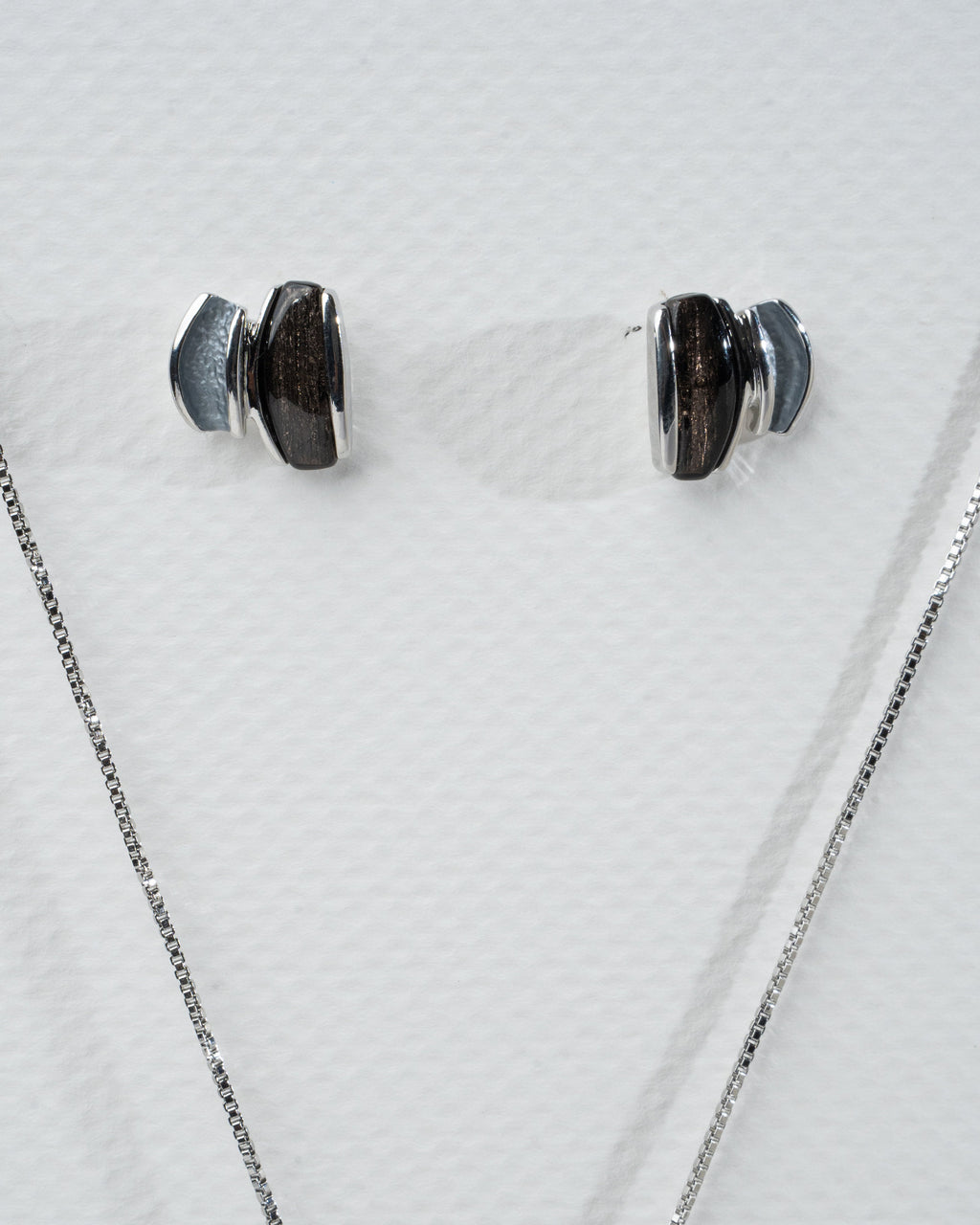 Modern Geometric Necklace and Earring Set