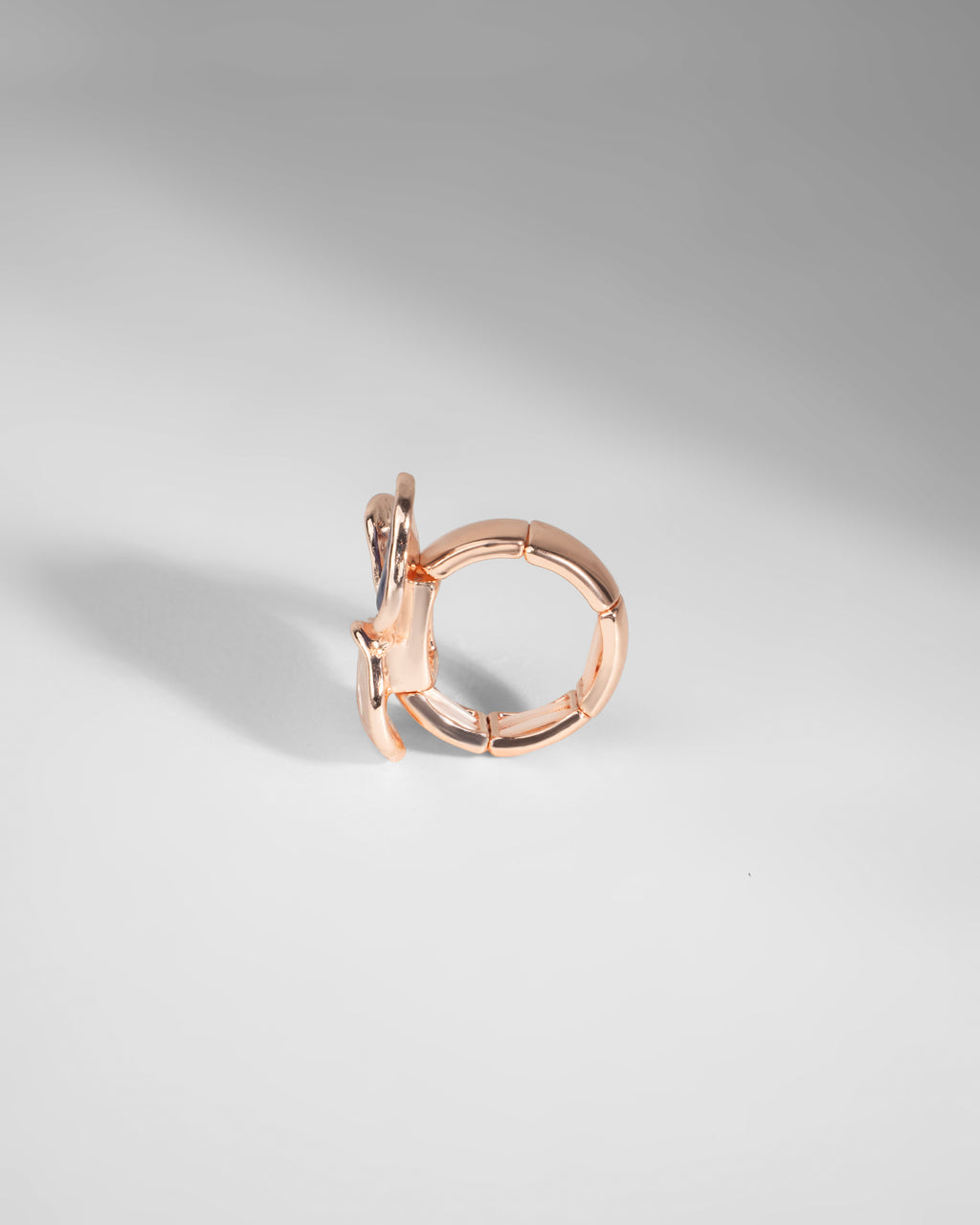 Tri-Color Artistic Metal Blossom Ring