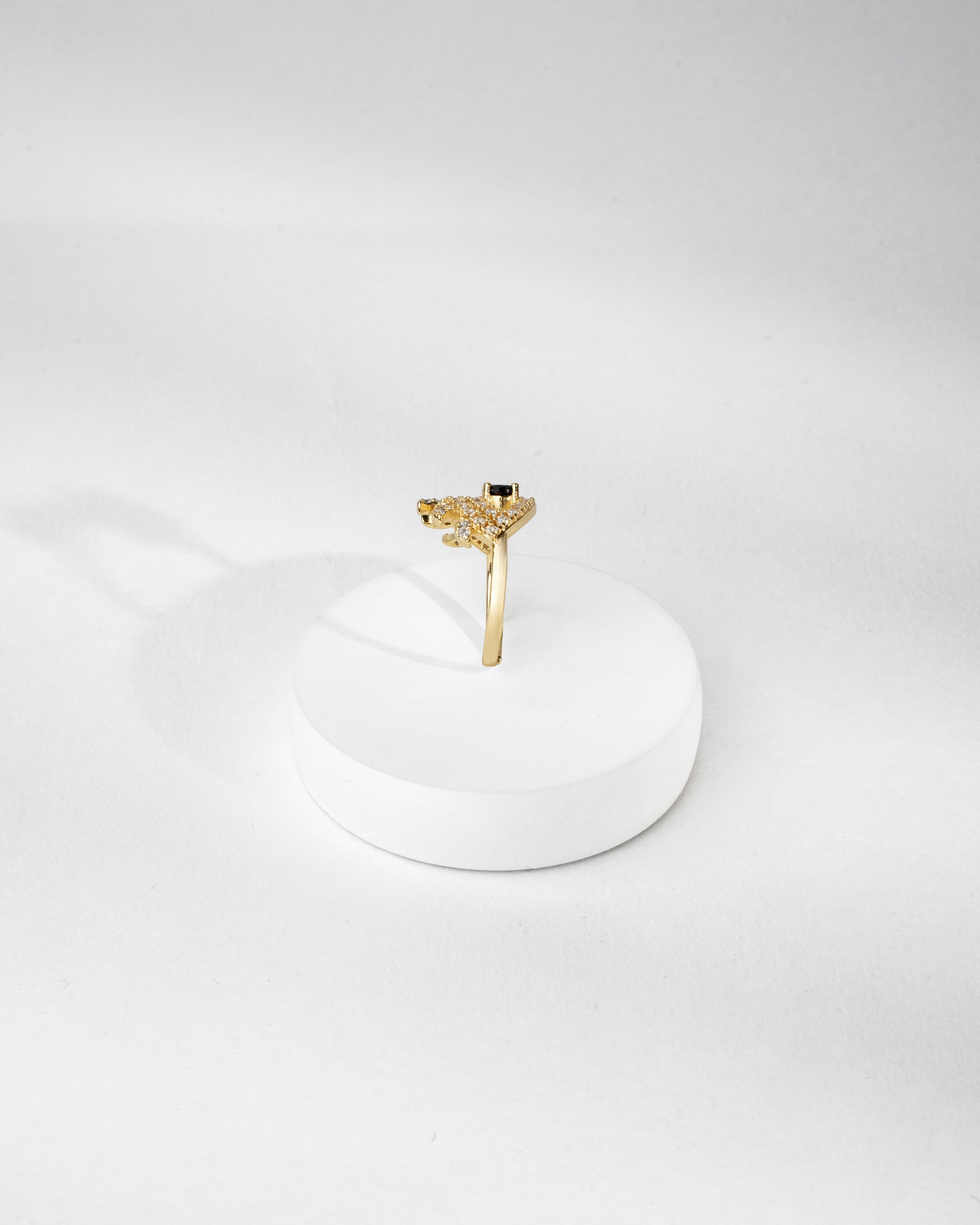 Midnight Flame Statement Ring