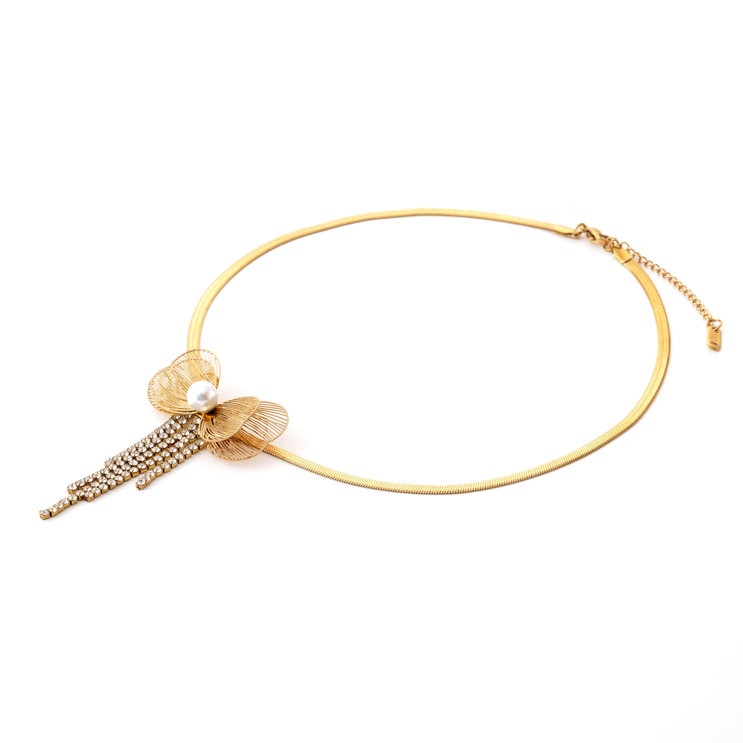 Golden Bow Necklace Set