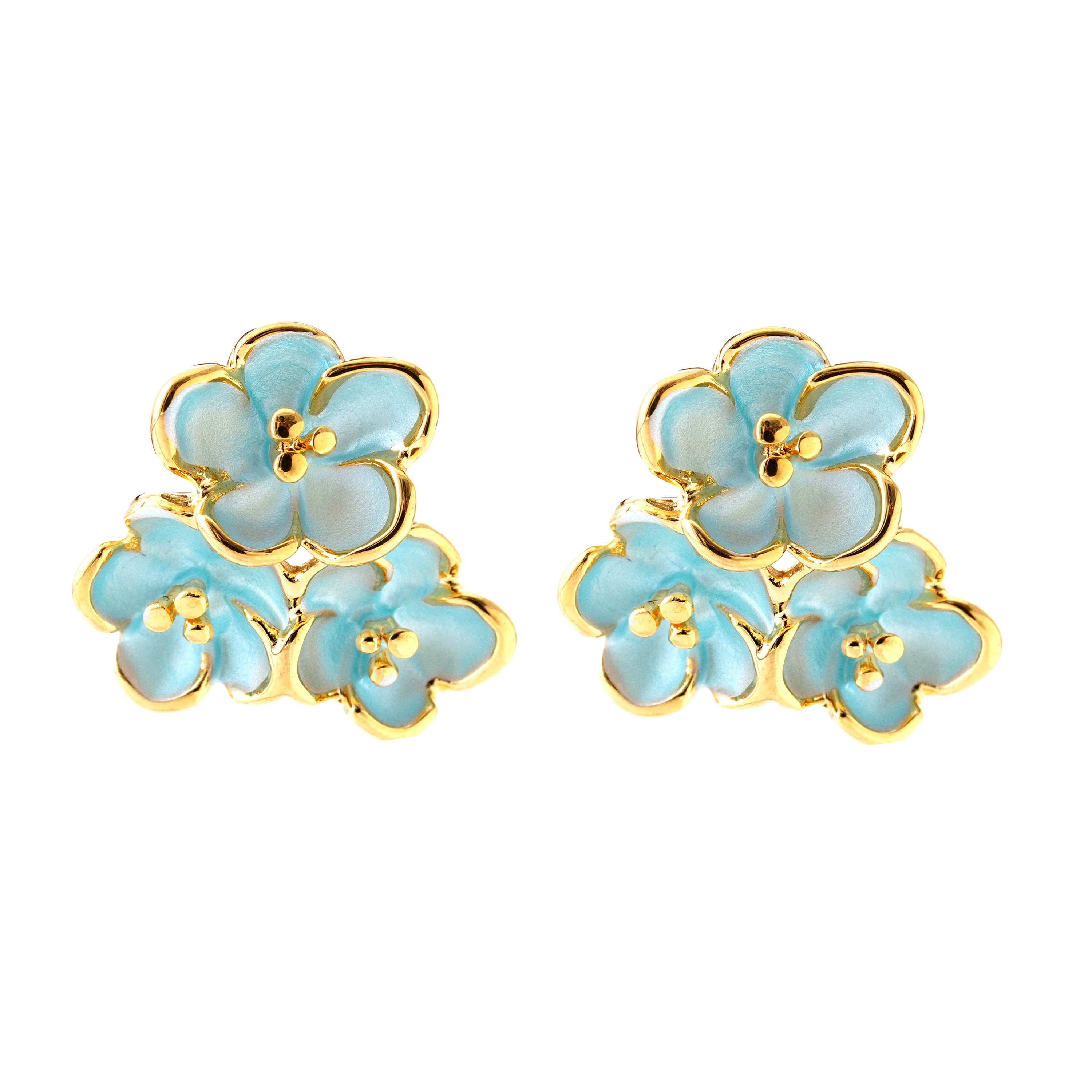 Azure Blossom Stud Earrings
