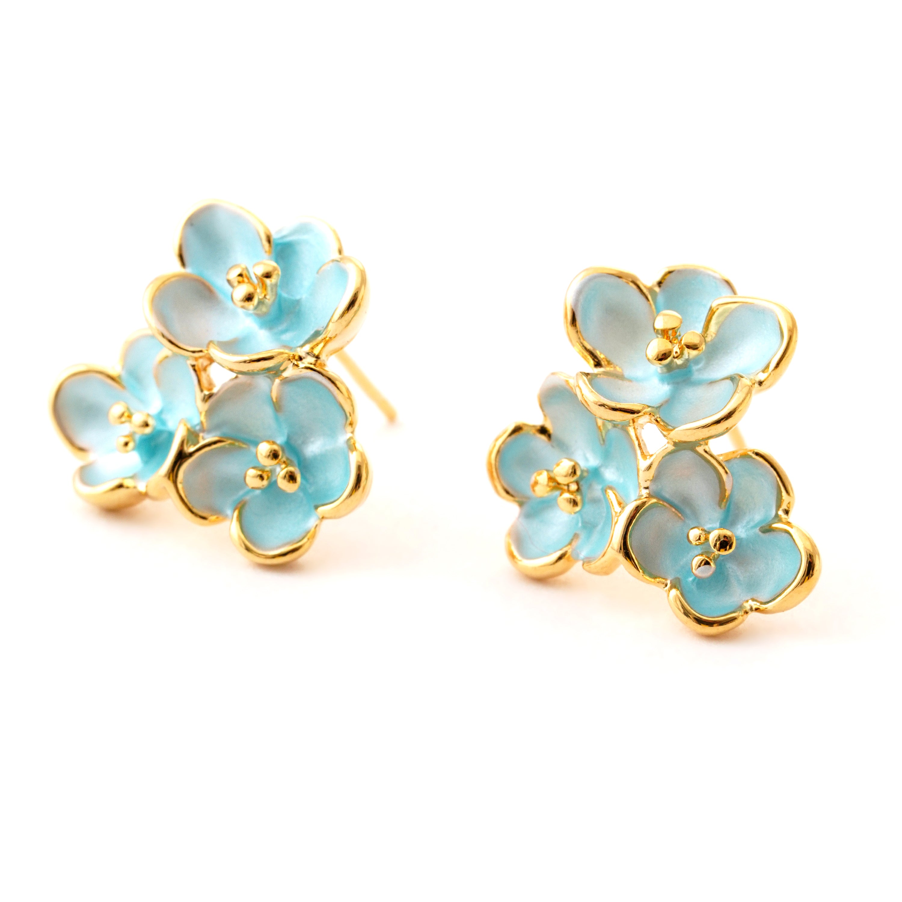 Azure Blossom Stud Earrings